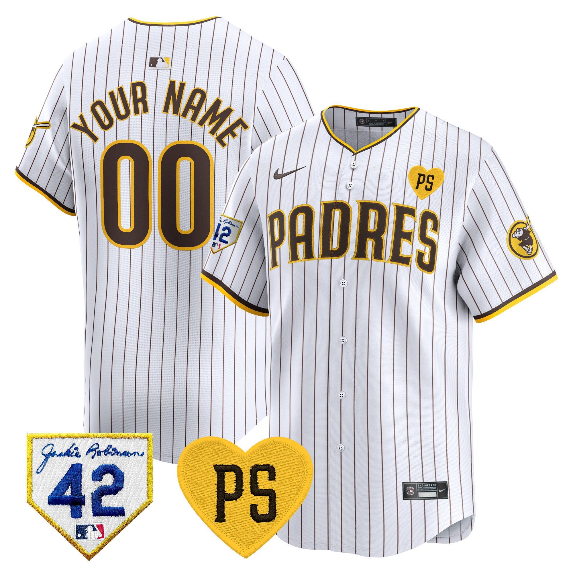 Padres 2024 "For Peter" & Robinson Patch Vapor Premier Limited Custom Jersey ?All Stitched