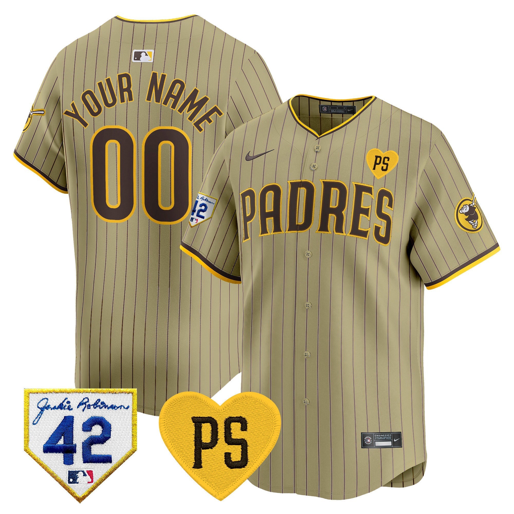Padres 2024 "For Peter" & Robinson Patch Vapor Premier Limited Custom Jersey ?All Stitched