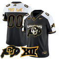 Custom Colorado Buffaloes 2024 Vapor Limited Gold Jersey N2 - All Stitched