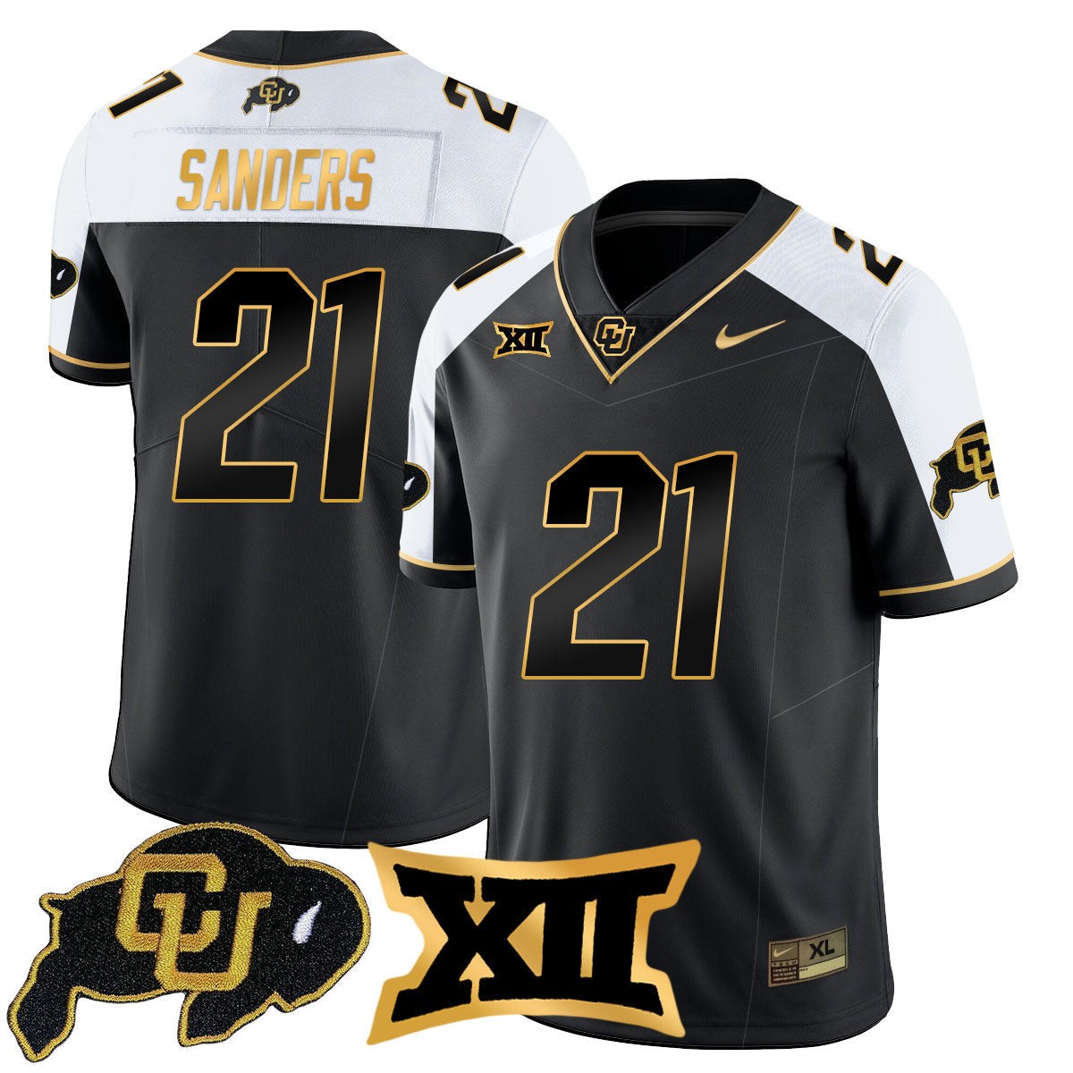 Colorado Buffaloes 2024 Vapor Limited Gold Jersey N1 - All Stitched