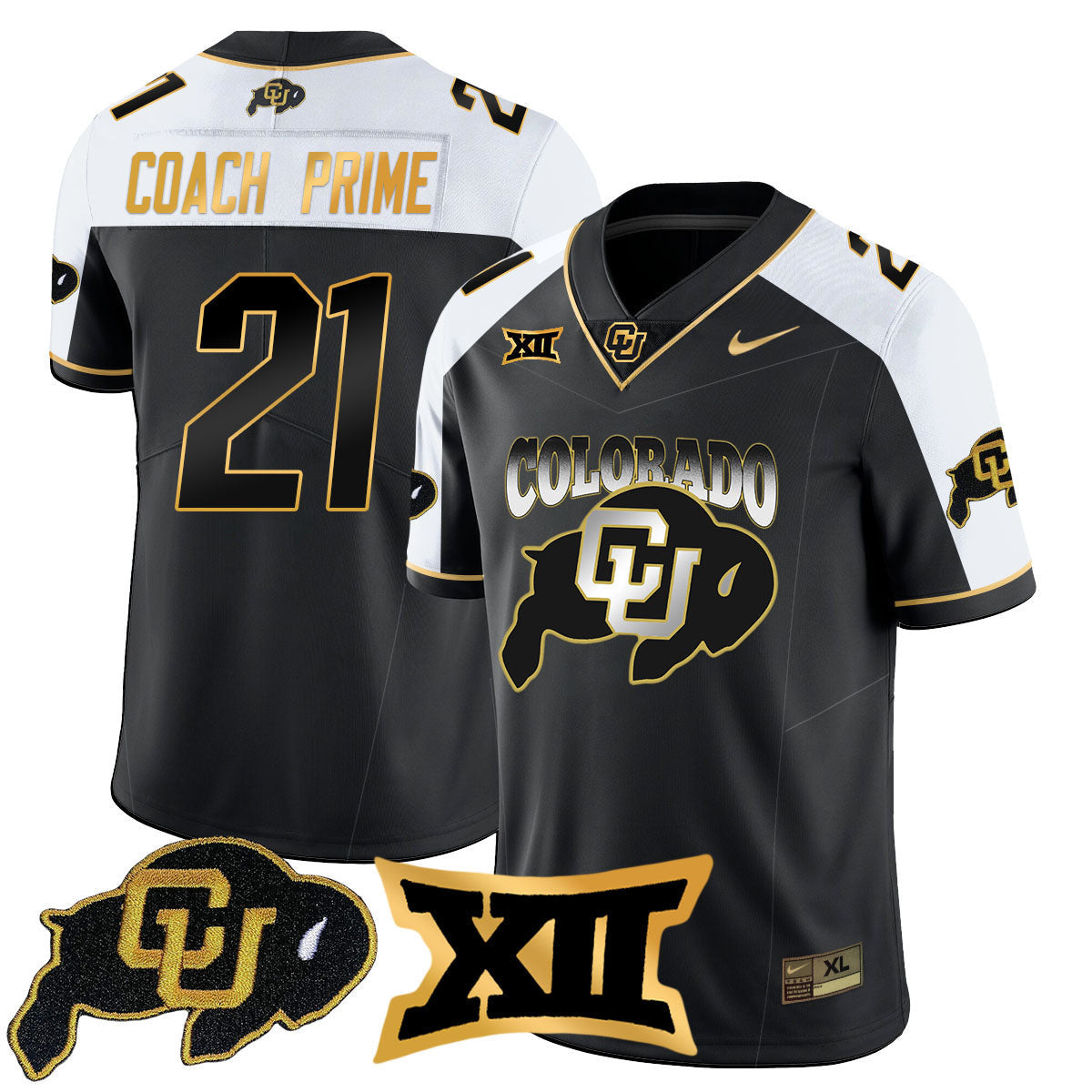 Colorado Buffaloes 2024 Vapor Limited Gold Jersey N2 - All Stitched