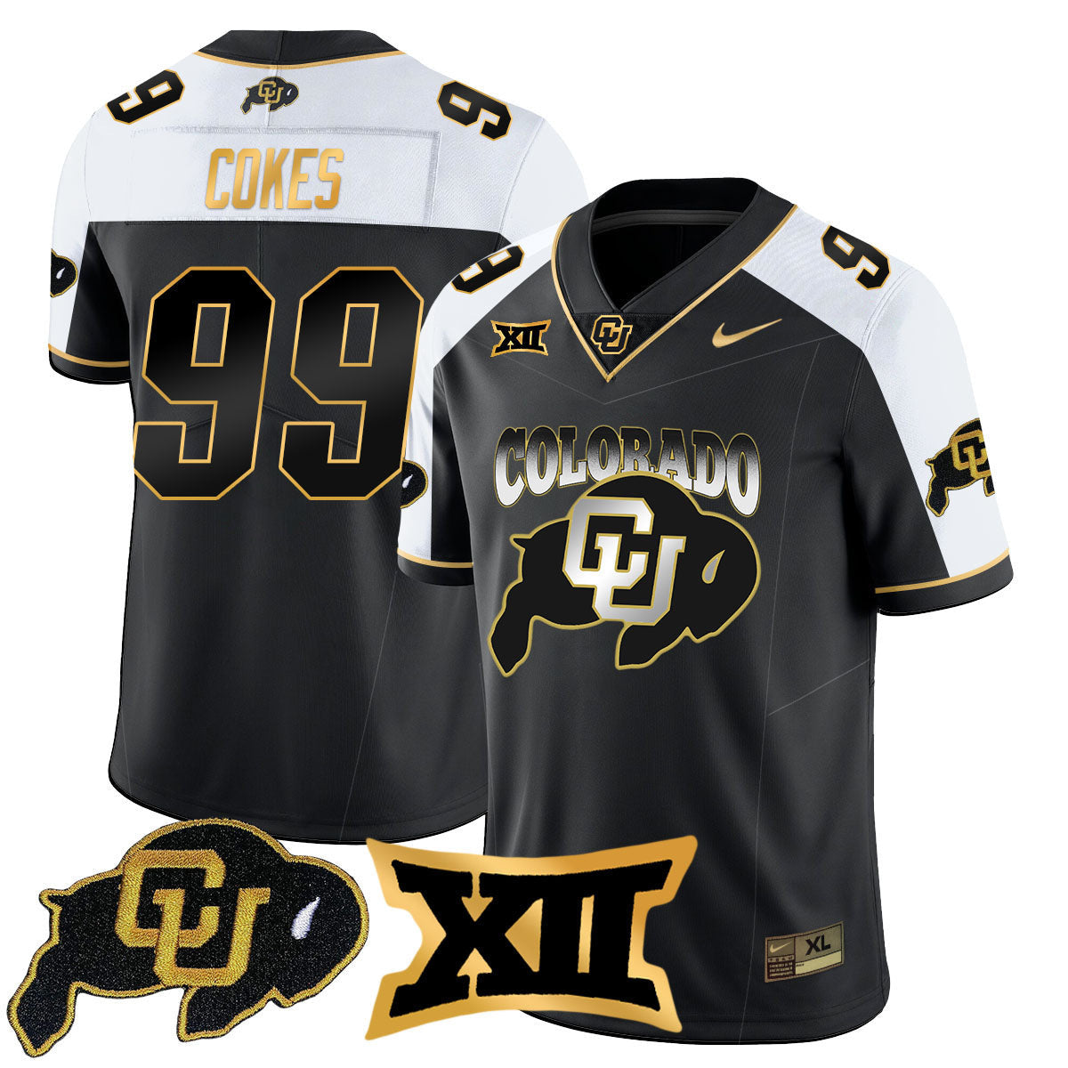 Colorado Buffaloes 2024 Vapor Limited Gold Jersey N2 - All Stitched
