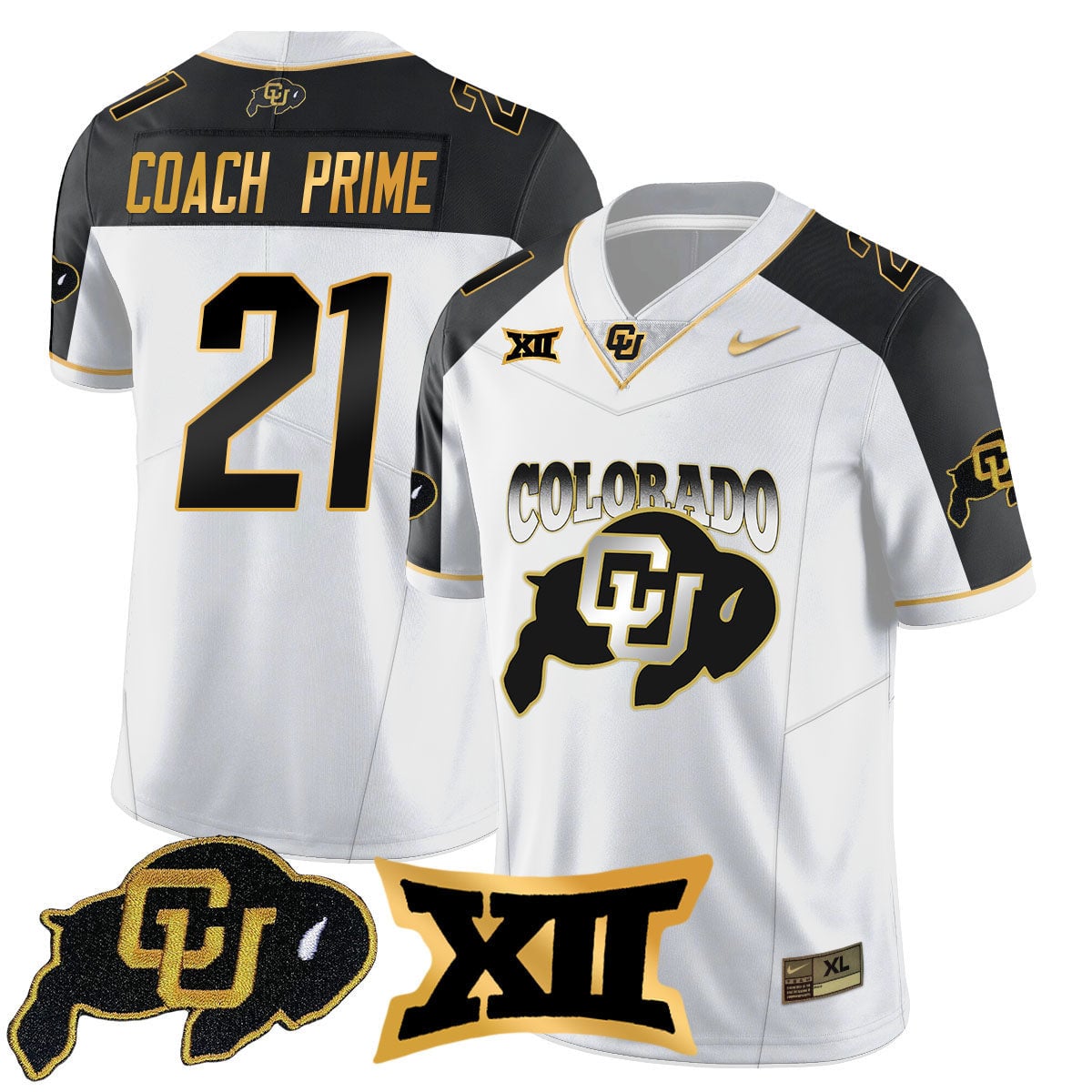 Colorado Buffaloes 2024 Vapor Limited Gold Jersey N2 - All Stitched