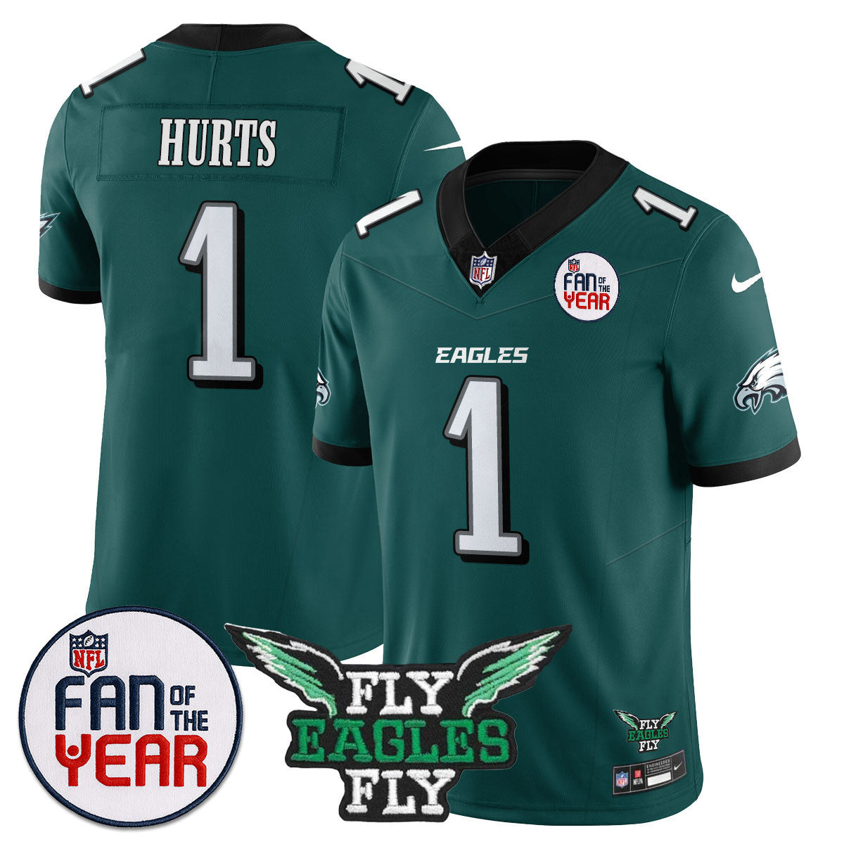 Custom Philadelphia Eagles "Fan Of The Year" Jersey - All Stitched