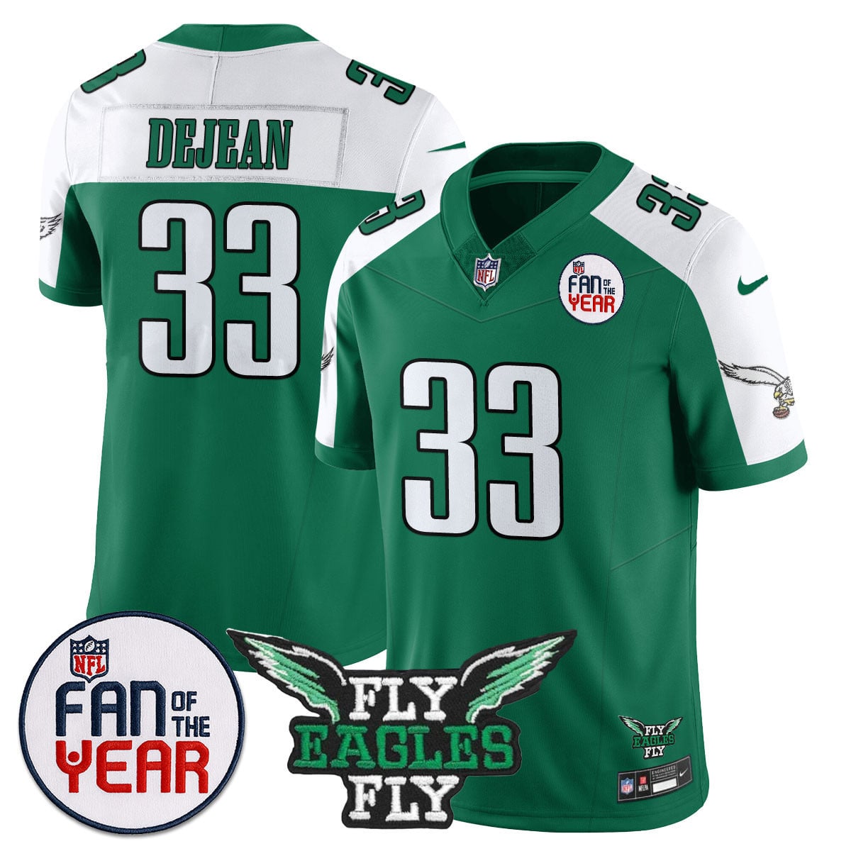 Custom Philadelphia Eagles "Fan Of The Year" Jersey - All Stitched