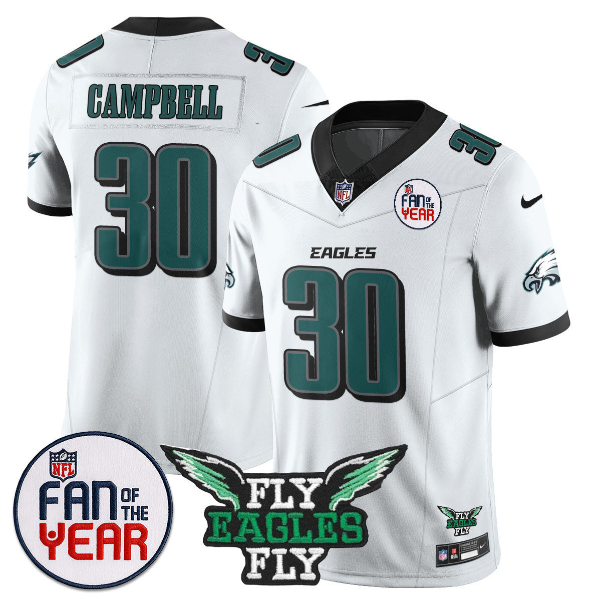 Custom Philadelphia Eagles "Fan Of The Year" Jersey - All Stitched