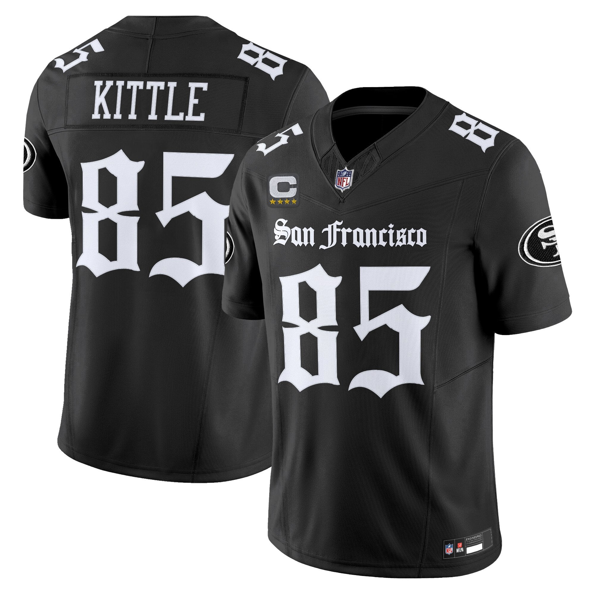 Women's San Francisco 49ers 'Gothic Edition' Vapor Limited Jersey V2 - All Stitched