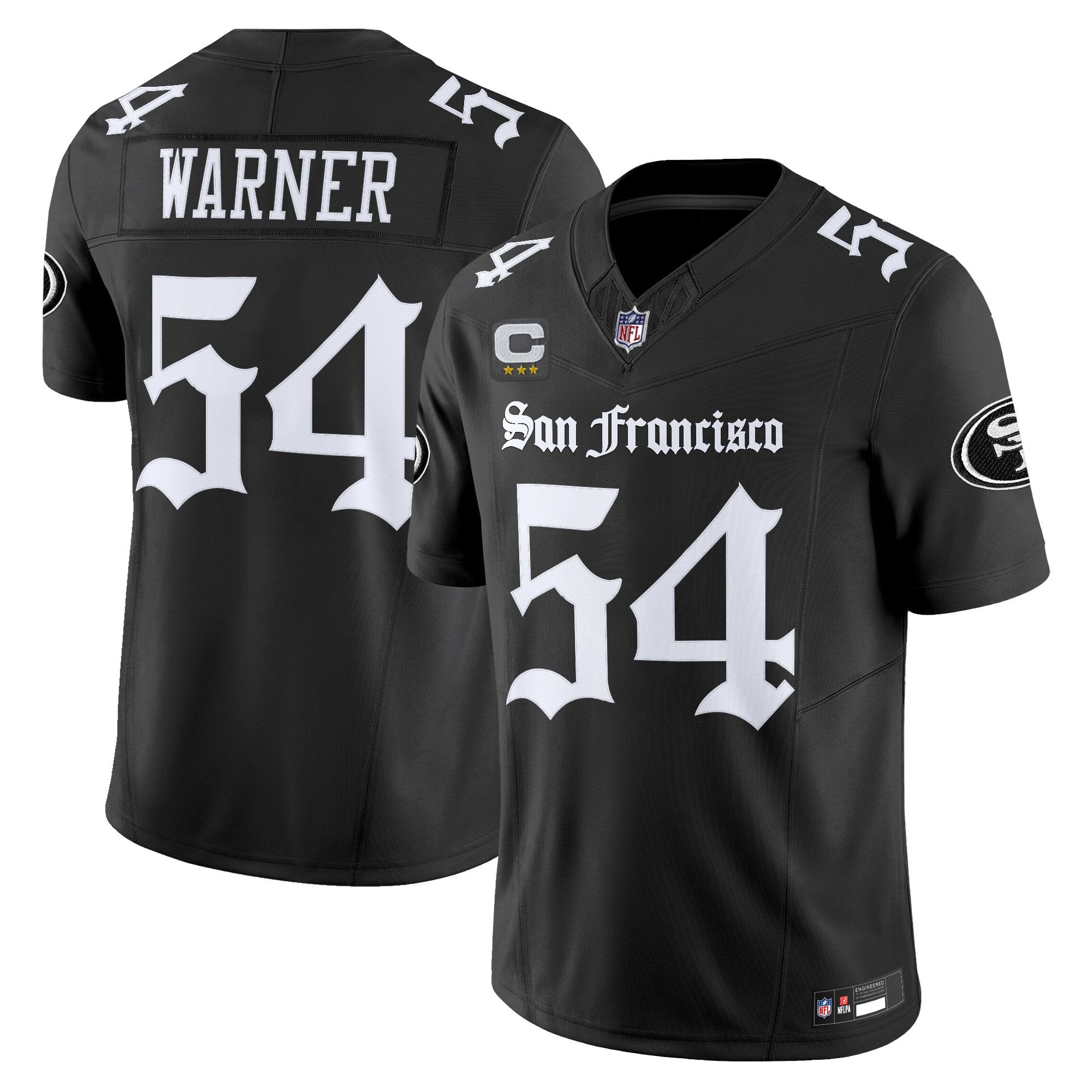 Women's San Francisco 49ers 'Gothic Edition' Vapor Limited Jersey V2 - All Stitched