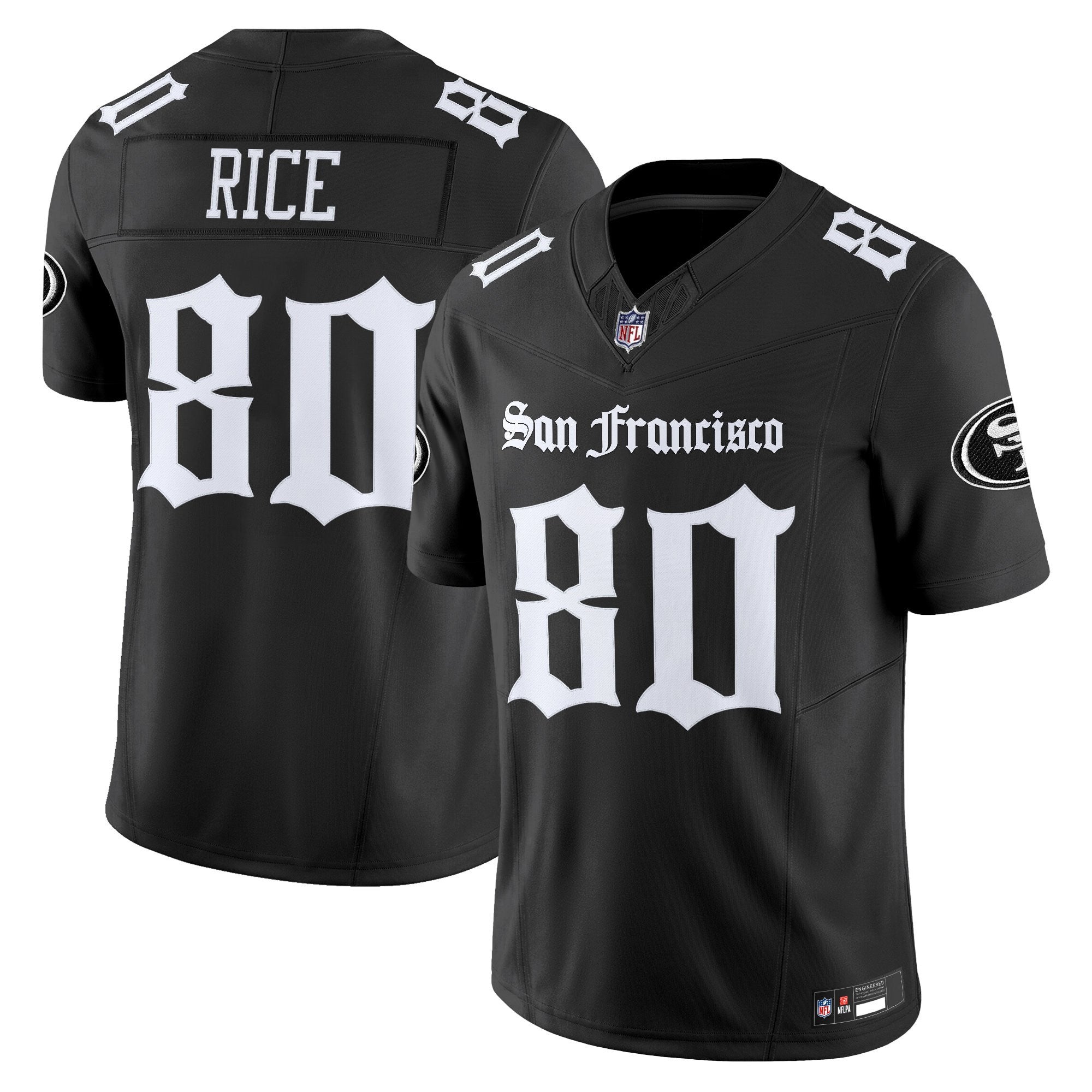 Women's San Francisco 49ers 'Gothic Edition' Vapor Limited Jersey V2 - All Stitched
