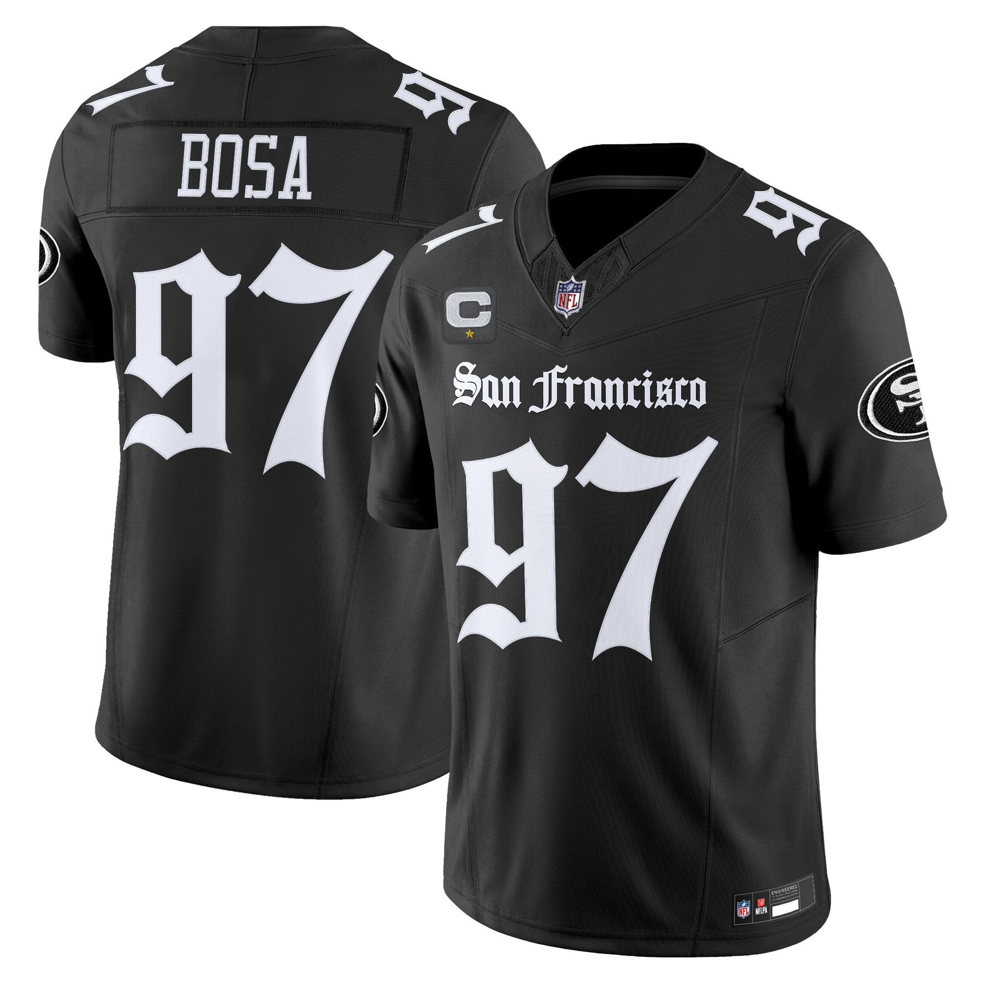 Women's San Francisco 49ers 'Gothic Edition' Vapor Limited Jersey V2 - All Stitched
