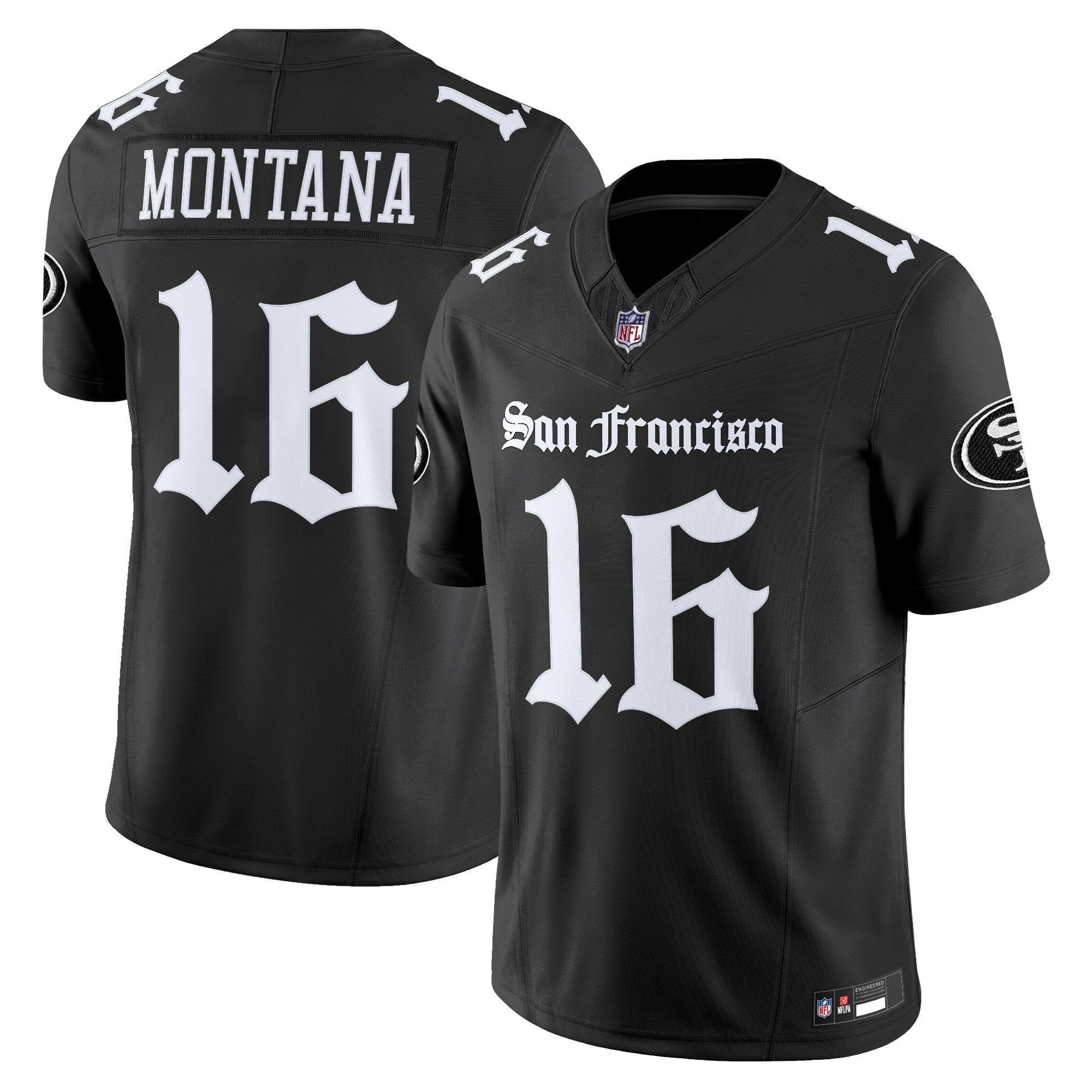 Women's San Francisco 49ers 'Gothic Edition' Vapor Limited Jersey V2 - All Stitched