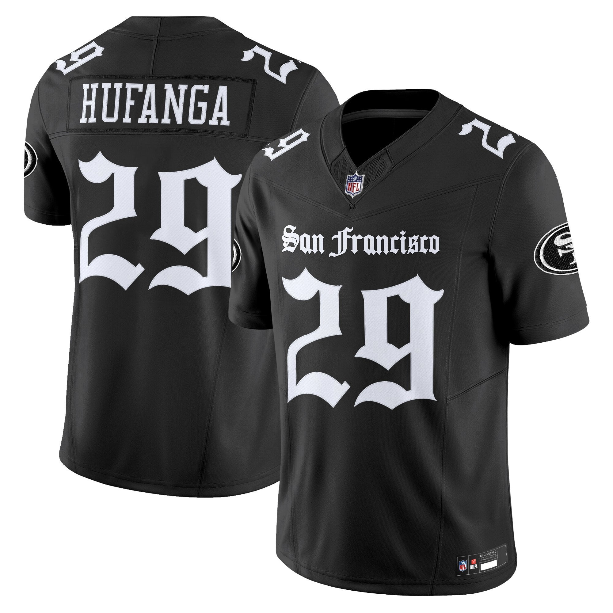 Women's San Francisco 49ers 'Gothic Edition' Vapor Limited Jersey V2 - All Stitched