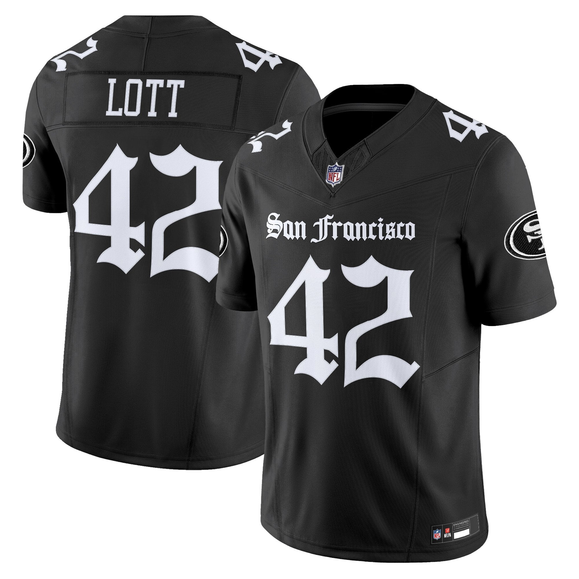 Women's San Francisco 49ers 'Gothic Edition' Vapor Limited Jersey V2 - All Stitched
