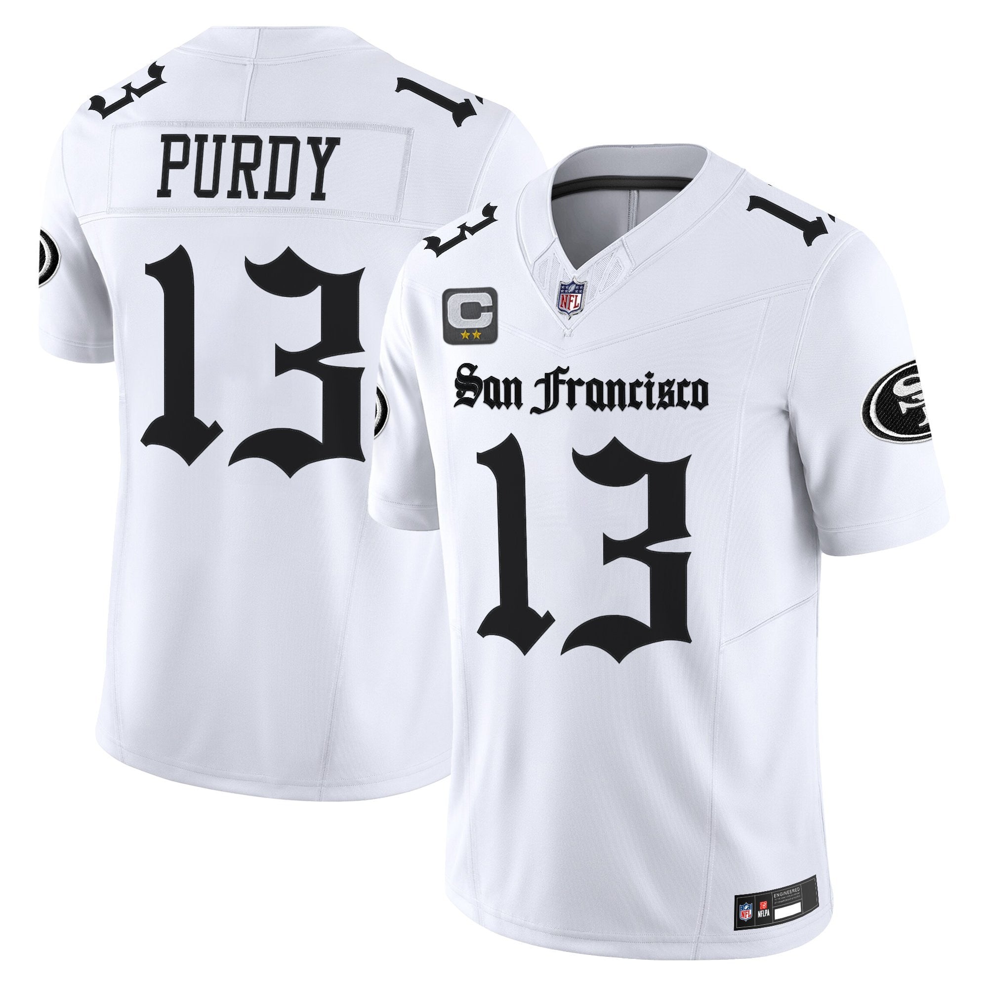 Women's San Francisco 49ers 'Gothic Edition' Vapor Limited Jersey V2 - All Stitched