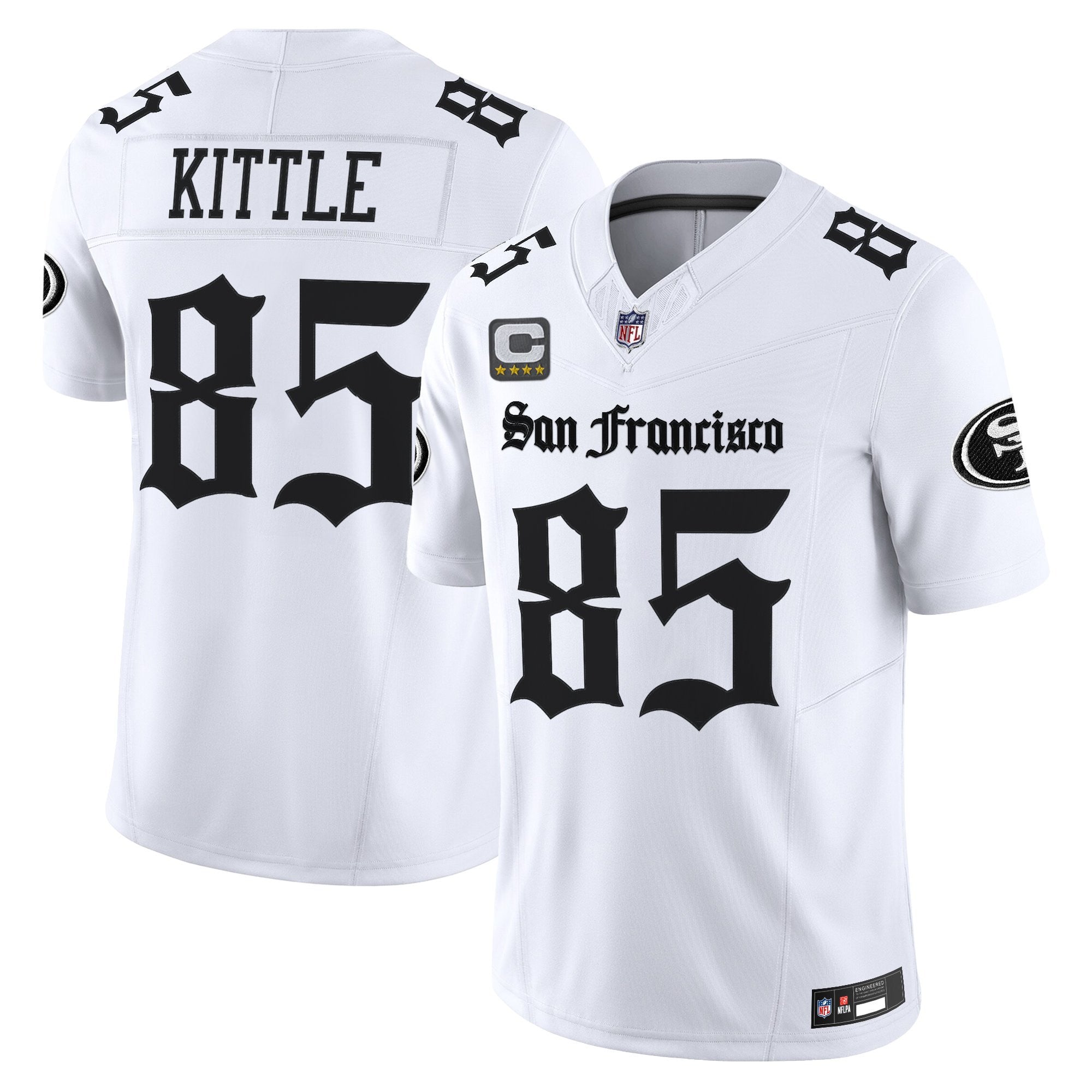 Women's San Francisco 49ers 'Gothic Edition' Vapor Limited Jersey V2 - All Stitched