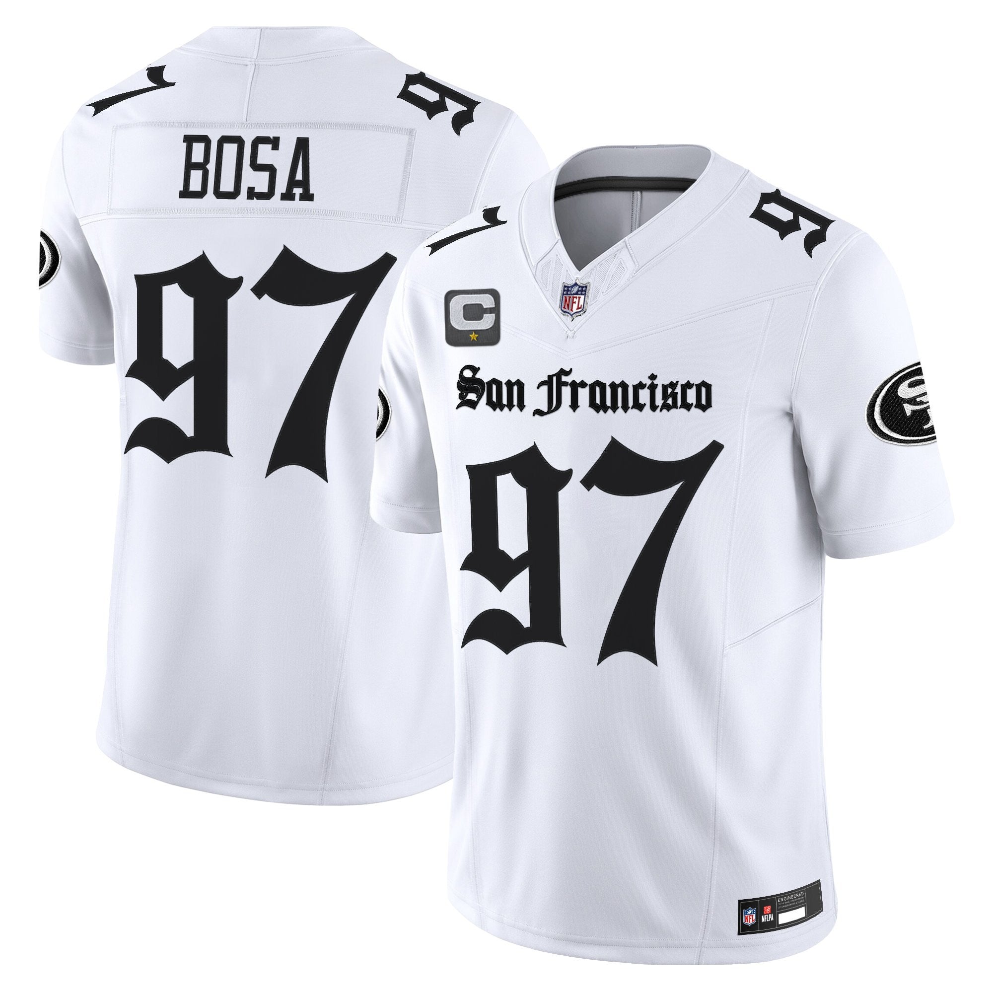 Women's San Francisco 49ers 'Gothic Edition' Vapor Limited Jersey V2 - All Stitched