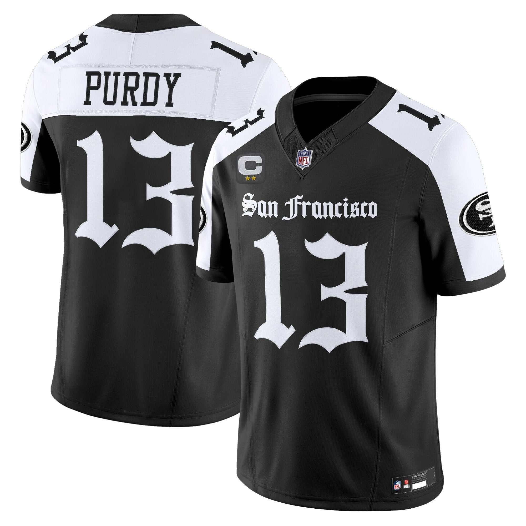 Women's San Francisco 49ers 'Gothic Edition' Vapor Limited Jersey V2 - All Stitched