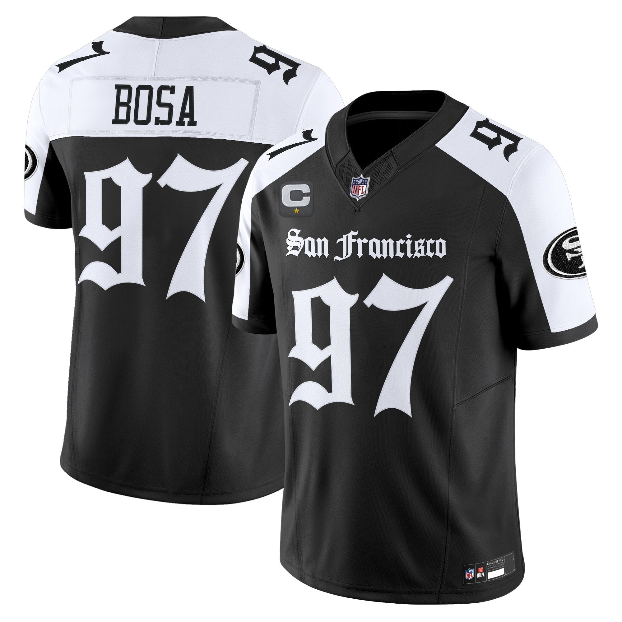 Women's San Francisco 49ers 'Gothic Edition' Vapor Limited Jersey V2 - All Stitched