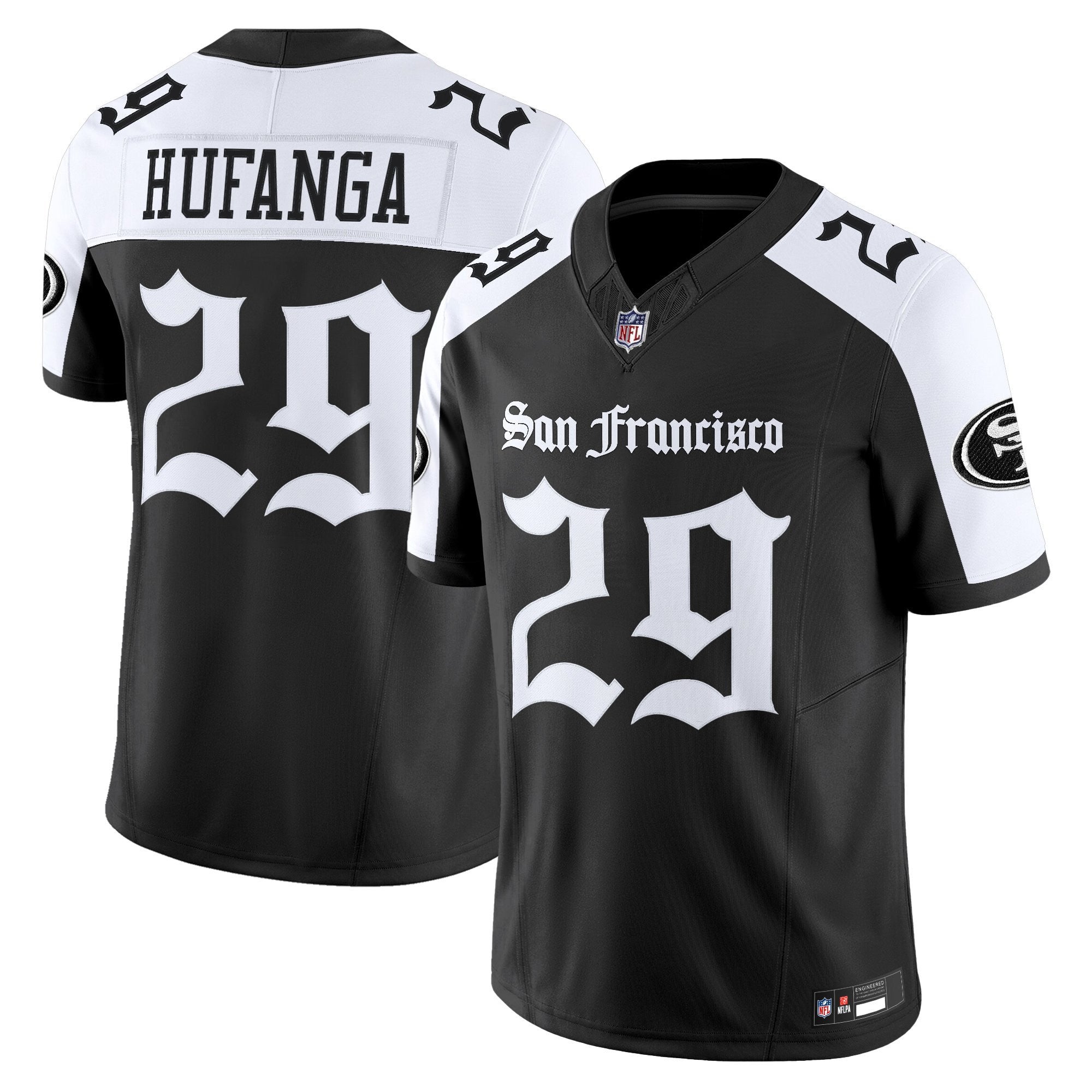 Women's San Francisco 49ers 'Gothic Edition' Vapor Limited Jersey V2 - All Stitched