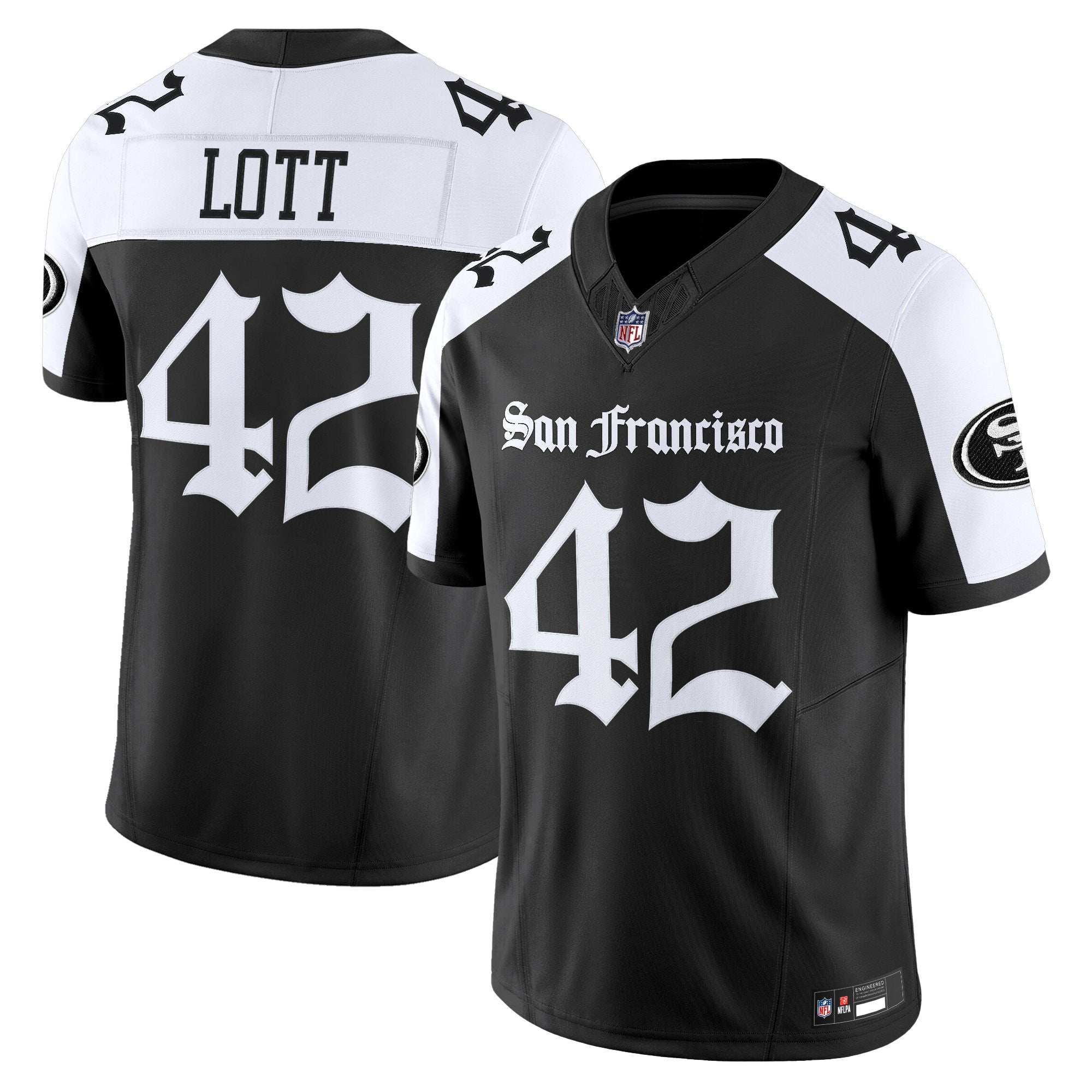 Women's San Francisco 49ers 'Gothic Edition' Vapor Limited Jersey V2 - All Stitched