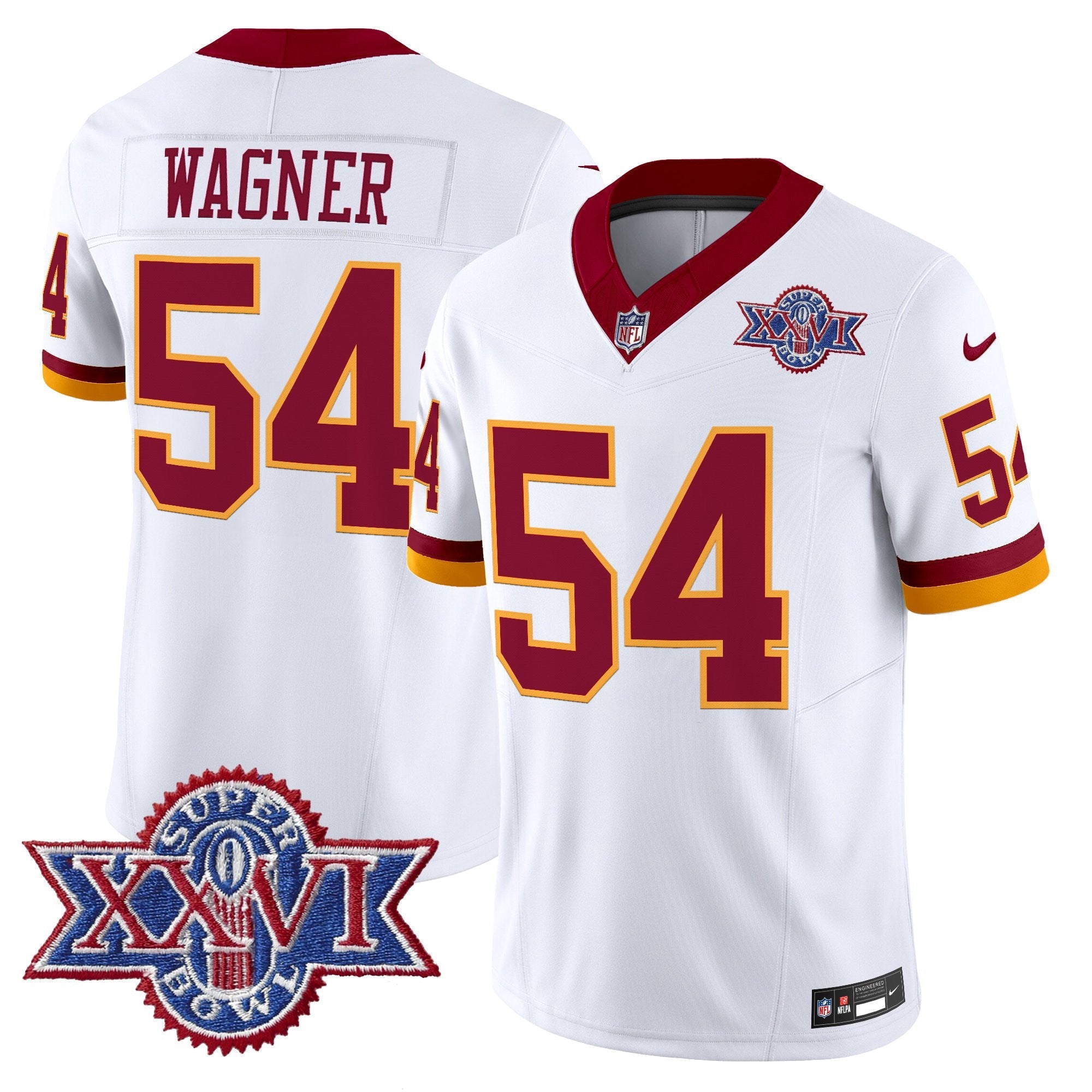 Washington Commanders Throwback 1992 Super Bowl XXVI Patch Vapor Limited Jersey - All Stitched