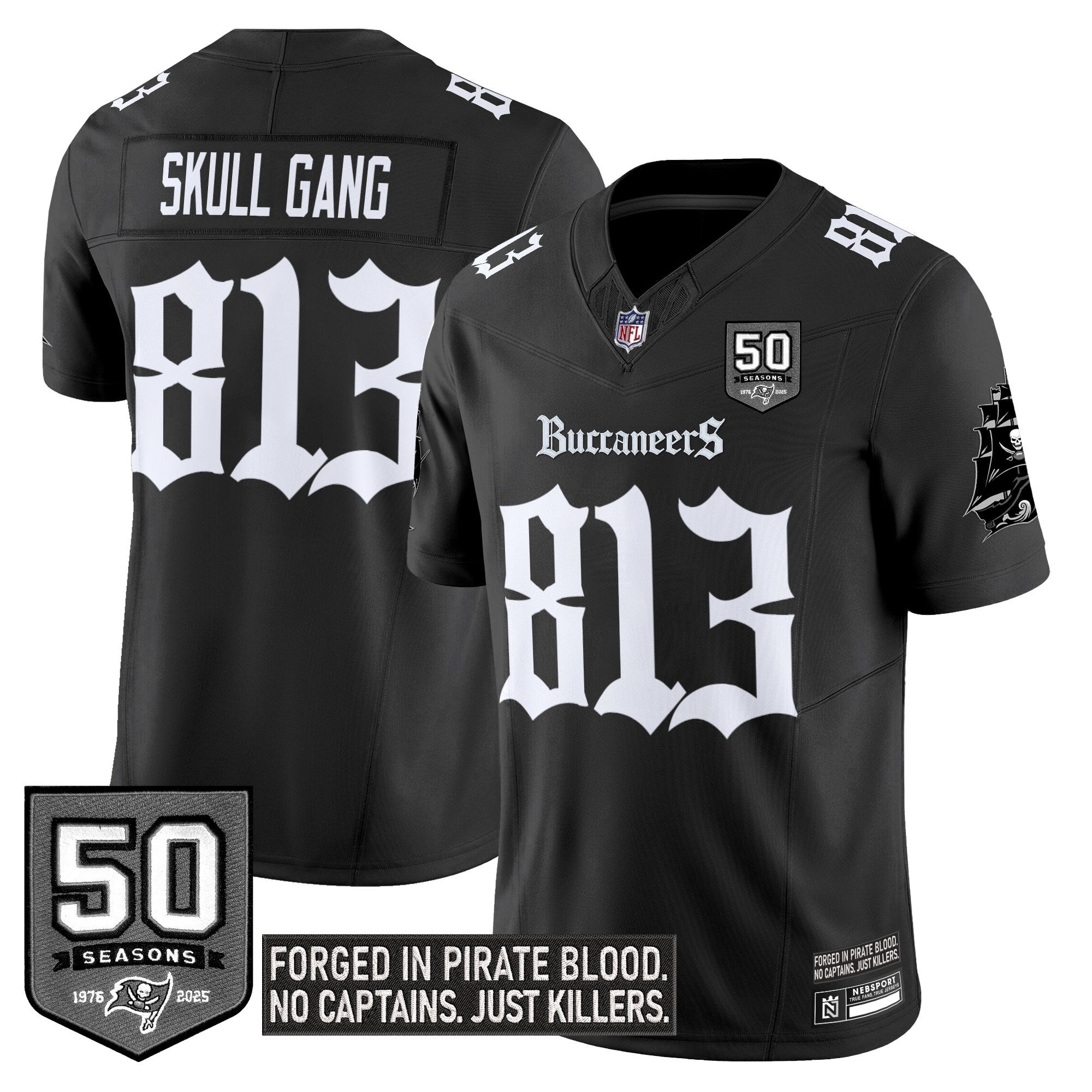 Women's Tampa Bay Buccaneers 'Gothic Pirate Shadows Edition' Limited Jersey V3 - All Stitched