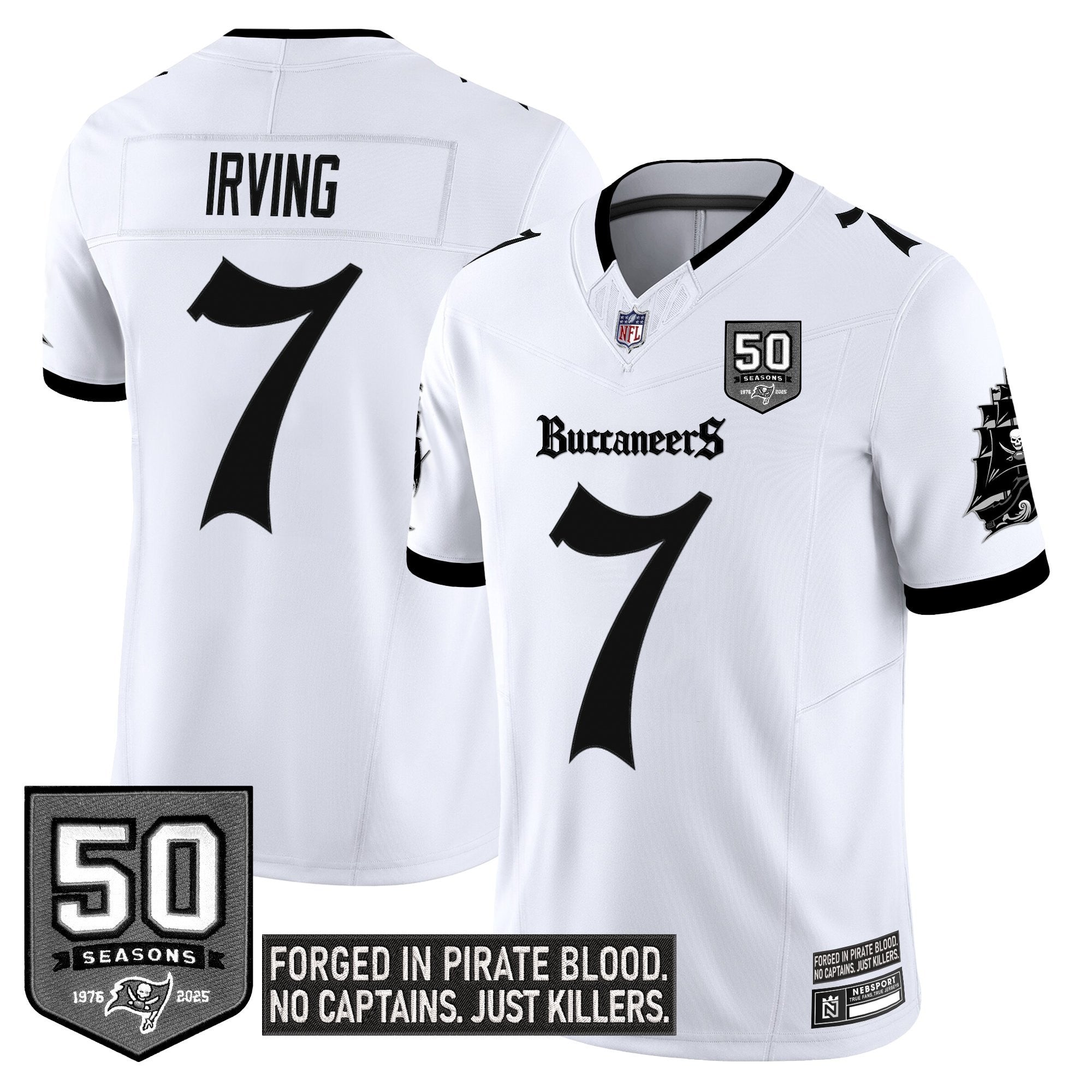 Youth's Tampa Bay Buccaneers 'Gothic Pirate Shadows Edition' Limited Jersey V3 - All Stitched