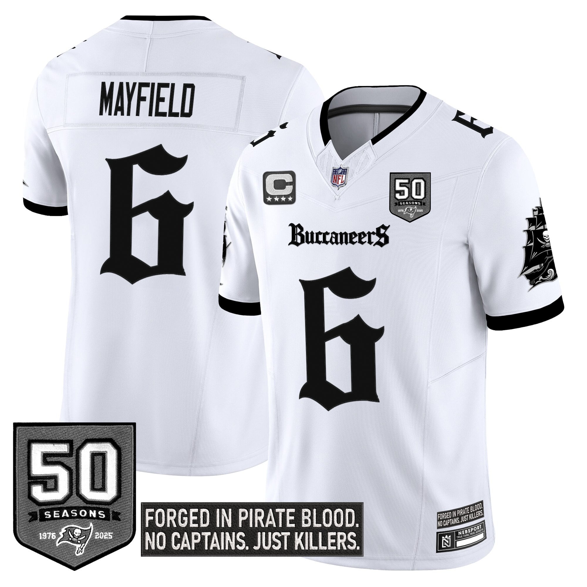 Women's Tampa Bay Buccaneers 'Gothic Pirate Shadows Edition' Limited Jersey V3 - All Stitched