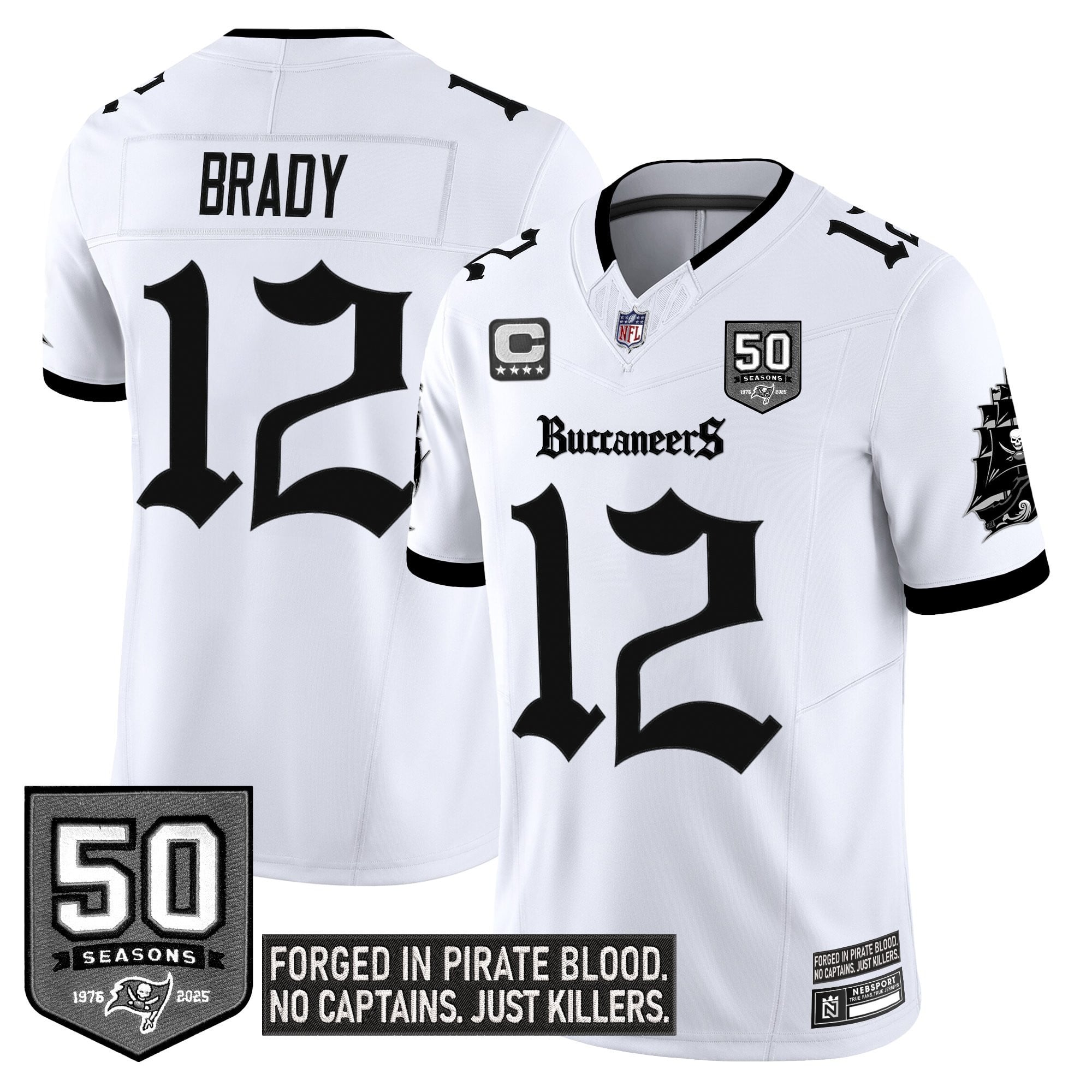 Women's Tampa Bay Buccaneers 'Gothic Pirate Shadows Edition' Limited Jersey V3 - All Stitched