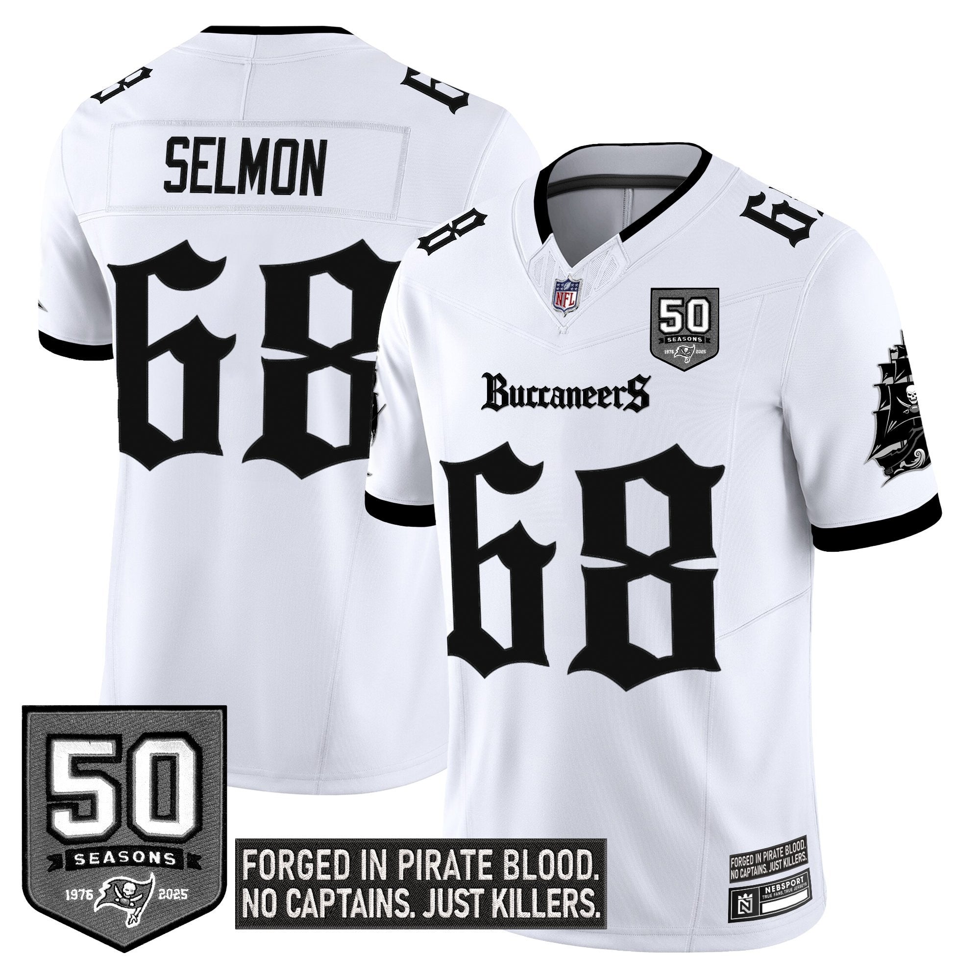 Women's Tampa Bay Buccaneers 'Gothic Pirate Shadows Edition' Limited Jersey V3 - All Stitched