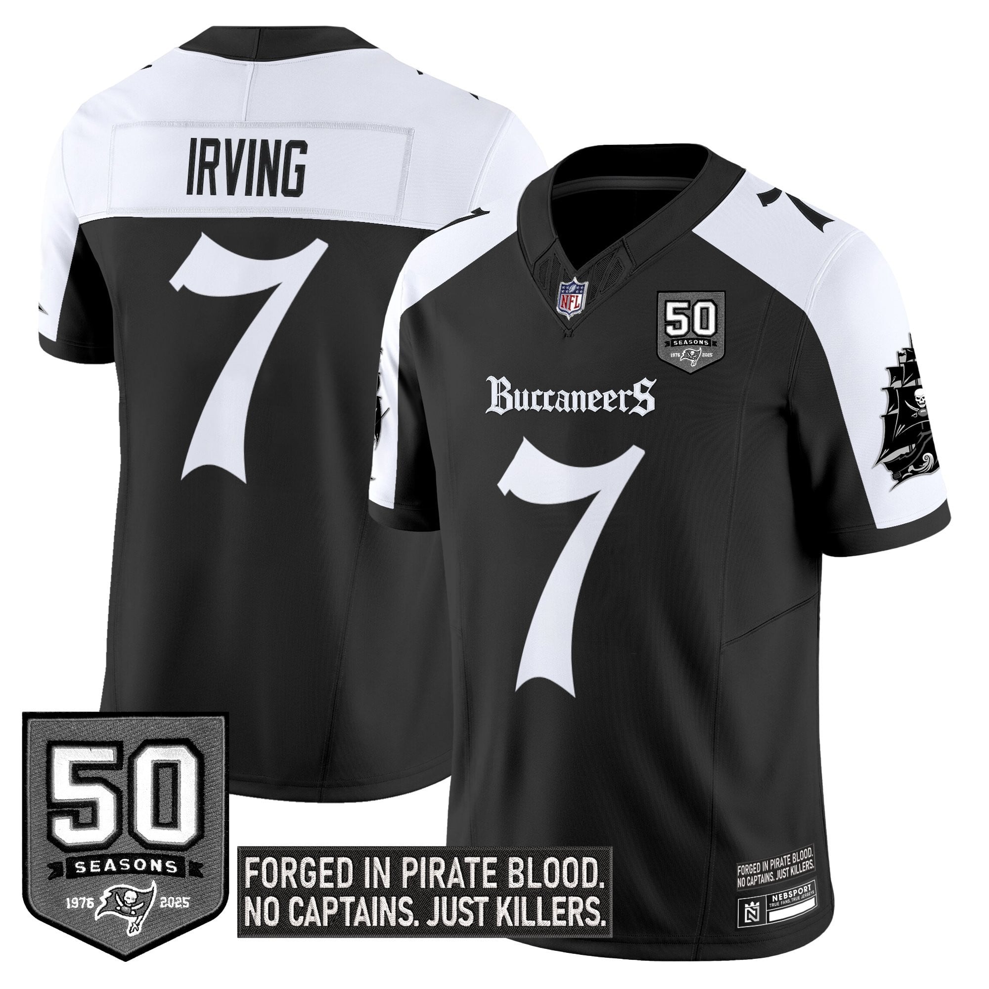 Women's Tampa Bay Buccaneers 'Gothic Pirate Shadows Edition' Limited Jersey V3 - All Stitched