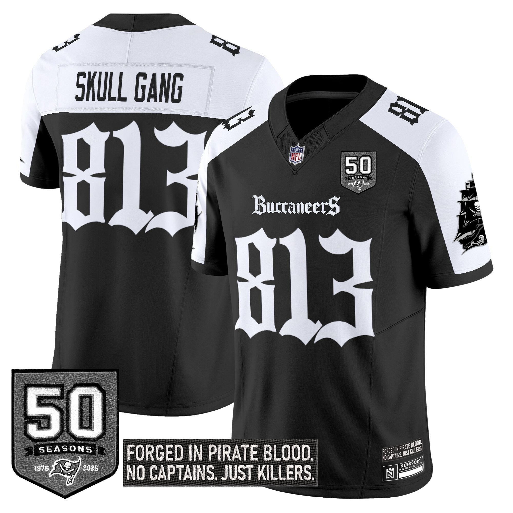 Women's Tampa Bay Buccaneers 'Gothic Pirate Shadows Edition' Limited Jersey V3 - All Stitched