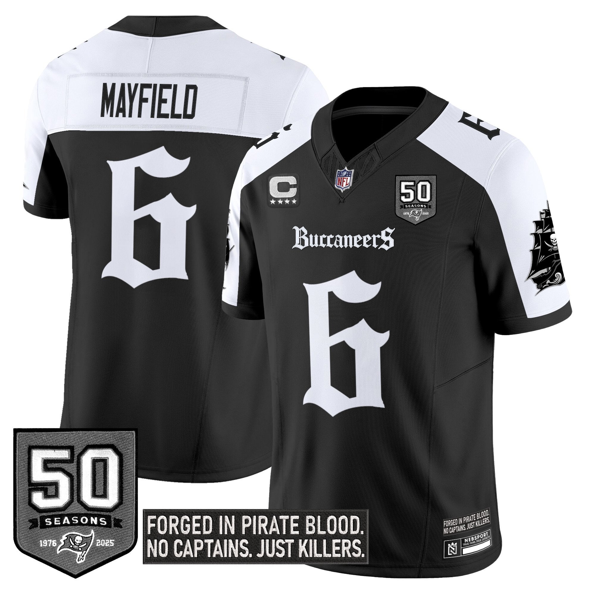Women's Tampa Bay Buccaneers 'Gothic Pirate Shadows Edition' Limited Jersey V3 - All Stitched