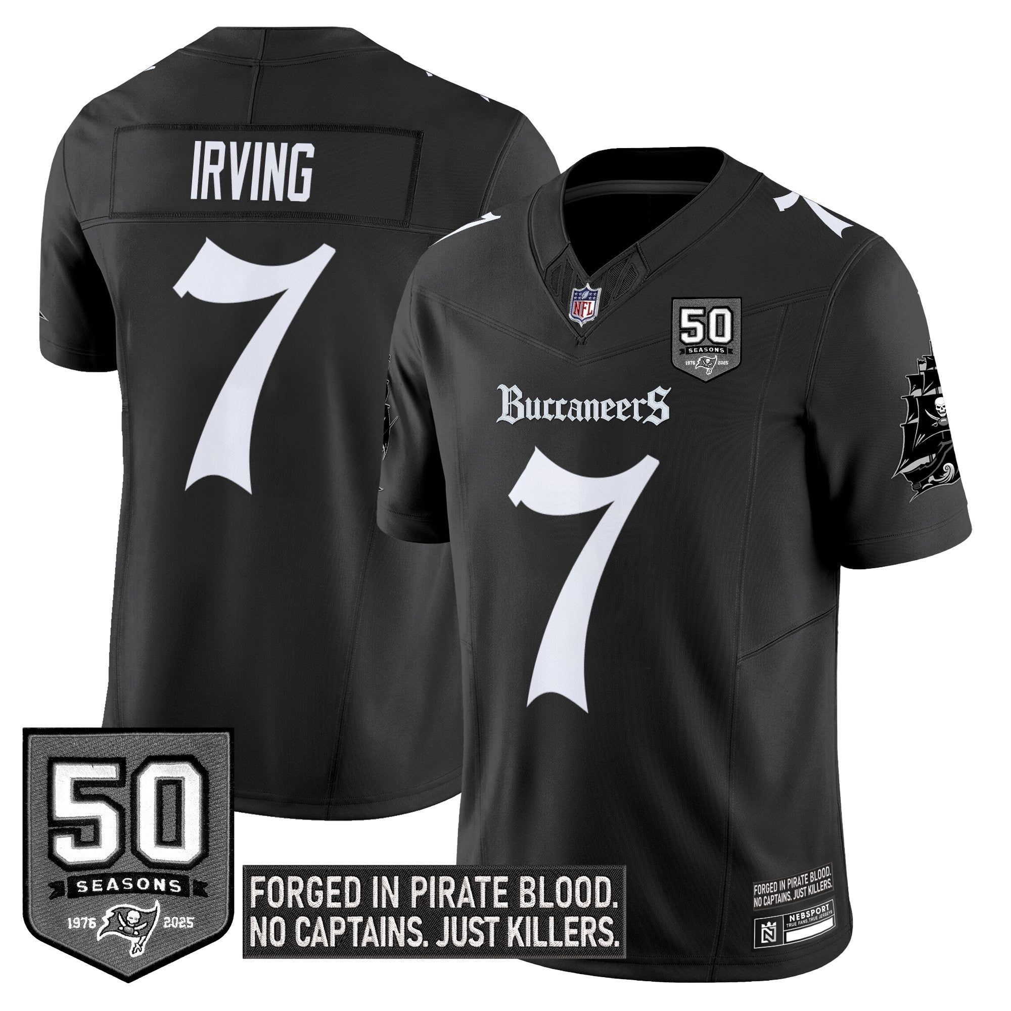 Women's Tampa Bay Buccaneers 'Gothic Pirate Shadows Edition' Limited Jersey V3 - All Stitched