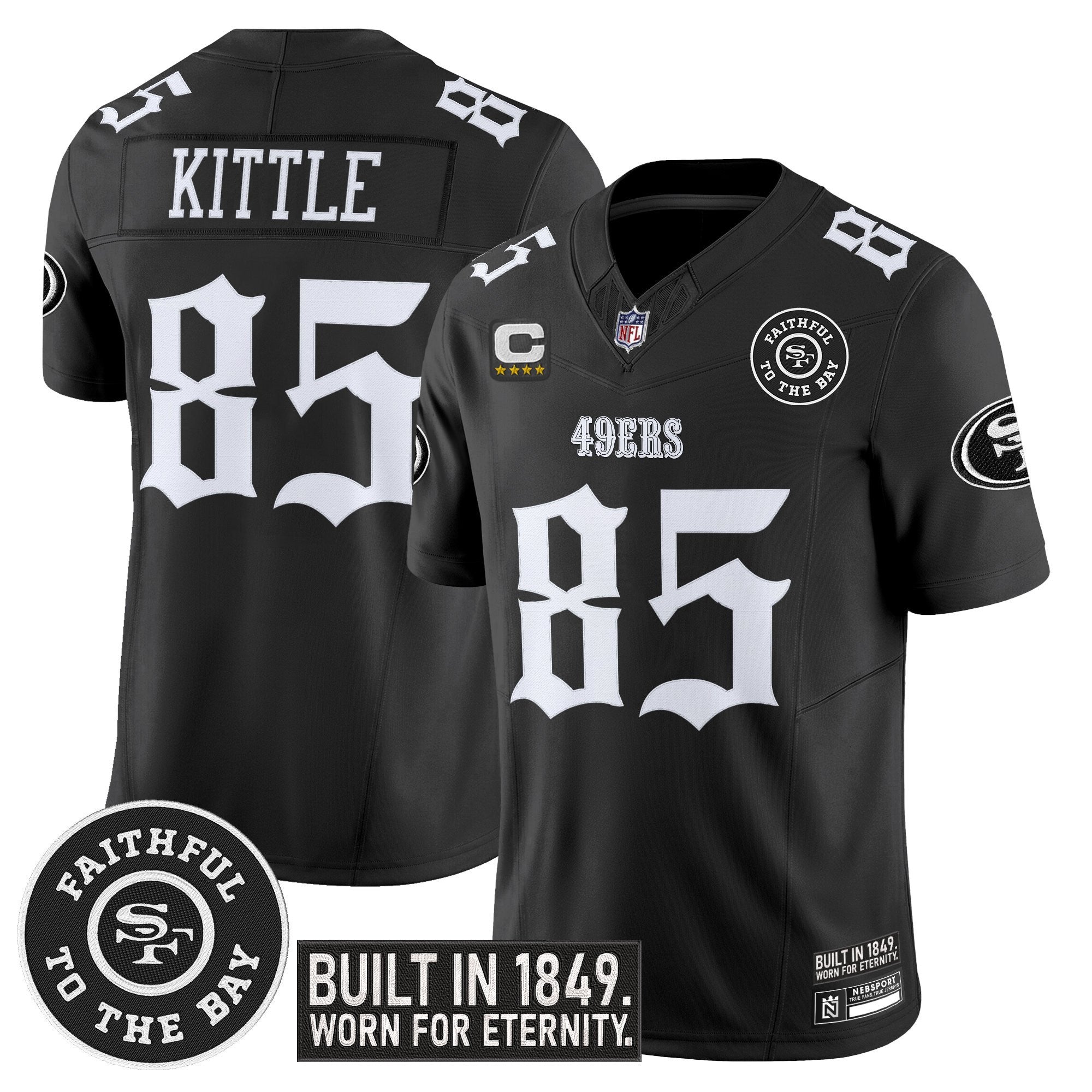Men's San Francisco 49ers 'Fog City Gothic Edition' Vapor Limited Jersey V2 - All Stitched