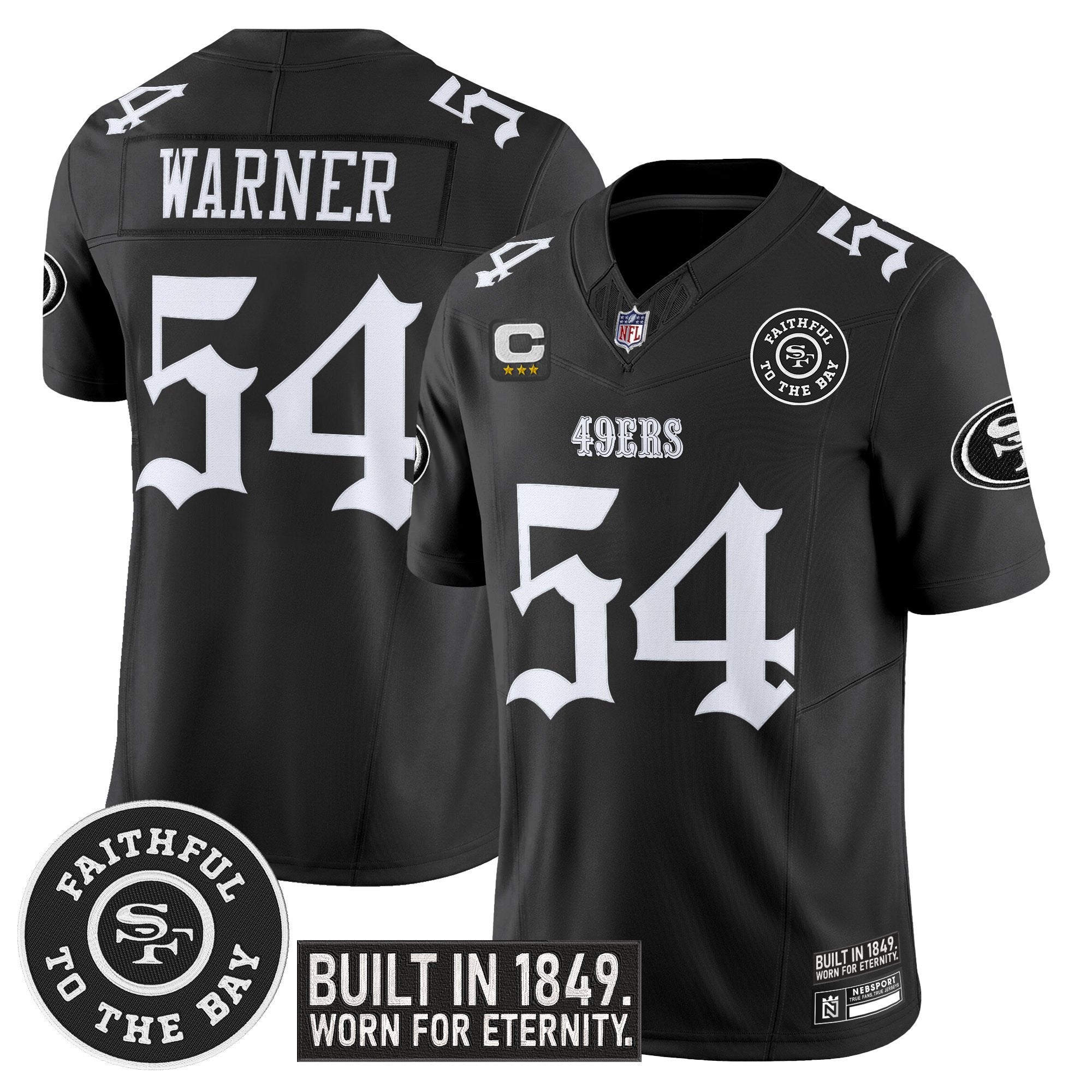 Men's San Francisco 49ers 'Fog City Gothic Edition' Vapor Limited Jersey V2 - All Stitched