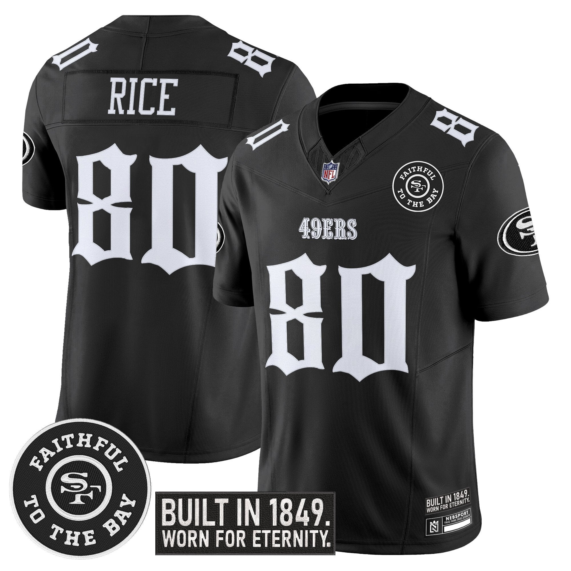 Men's San Francisco 49ers 'Fog City Gothic Edition' Vapor Limited Jersey V2 - All Stitched