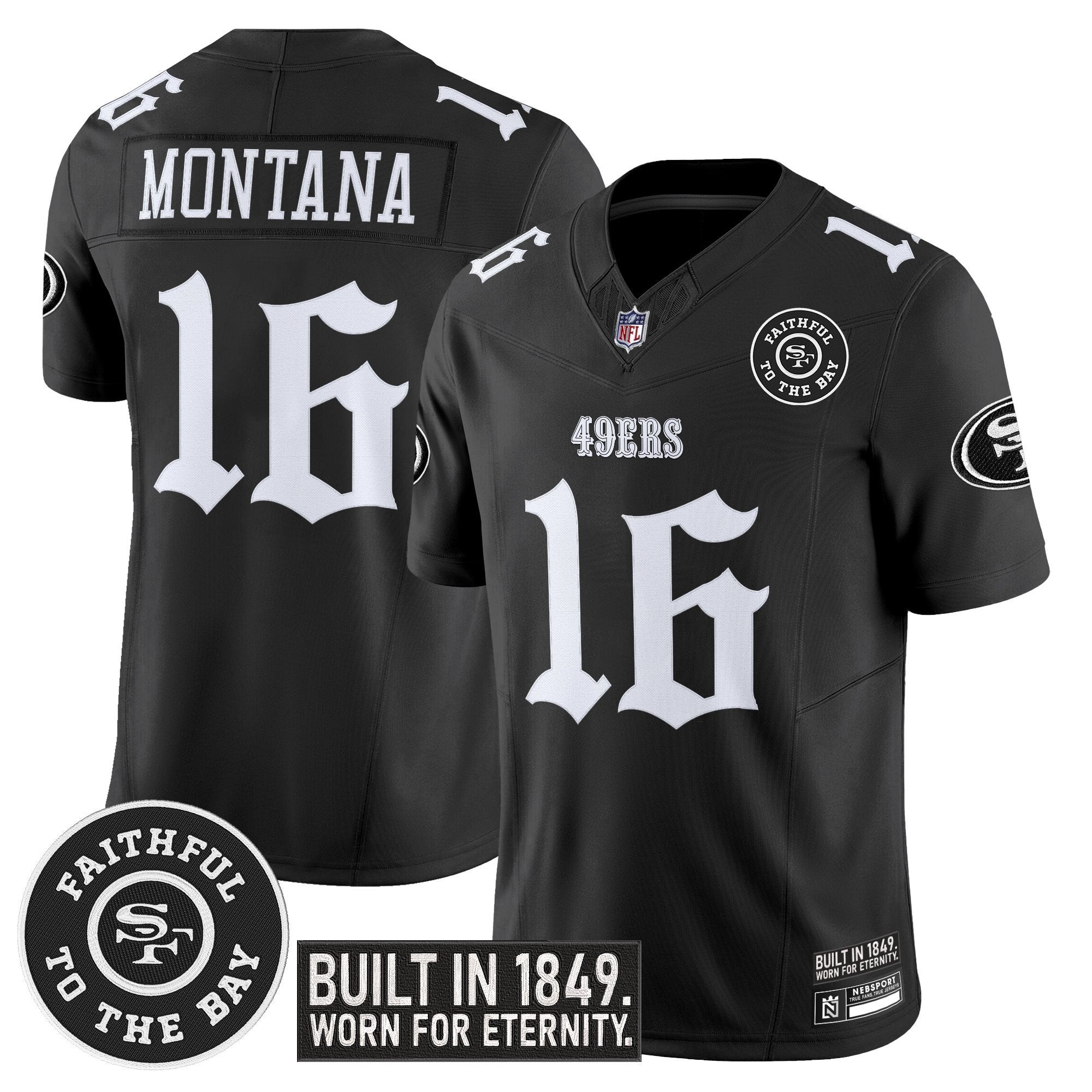 Men's San Francisco 49ers 'Fog City Gothic Edition' Vapor Limited Jersey V2 - All Stitched