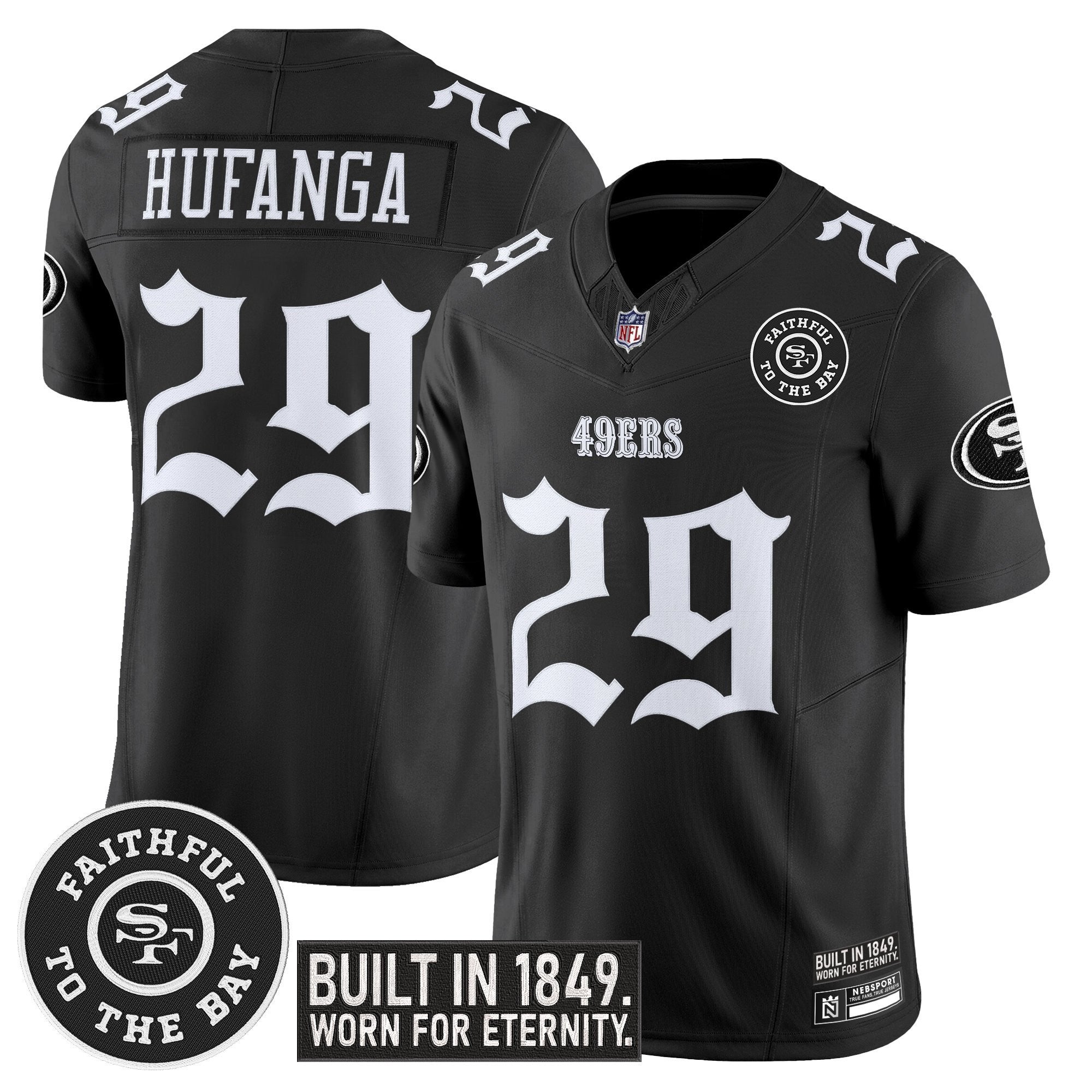 Men's San Francisco 49ers 'Fog City Gothic Edition' Vapor Limited Jersey V2 - All Stitched