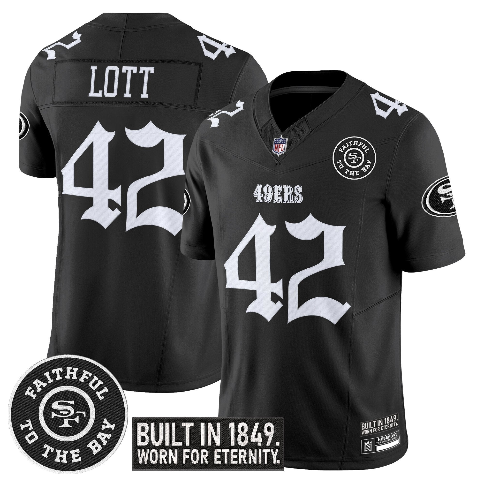 Men's San Francisco 49ers 'Fog City Gothic Edition' Vapor Limited Jersey V2 - All Stitched