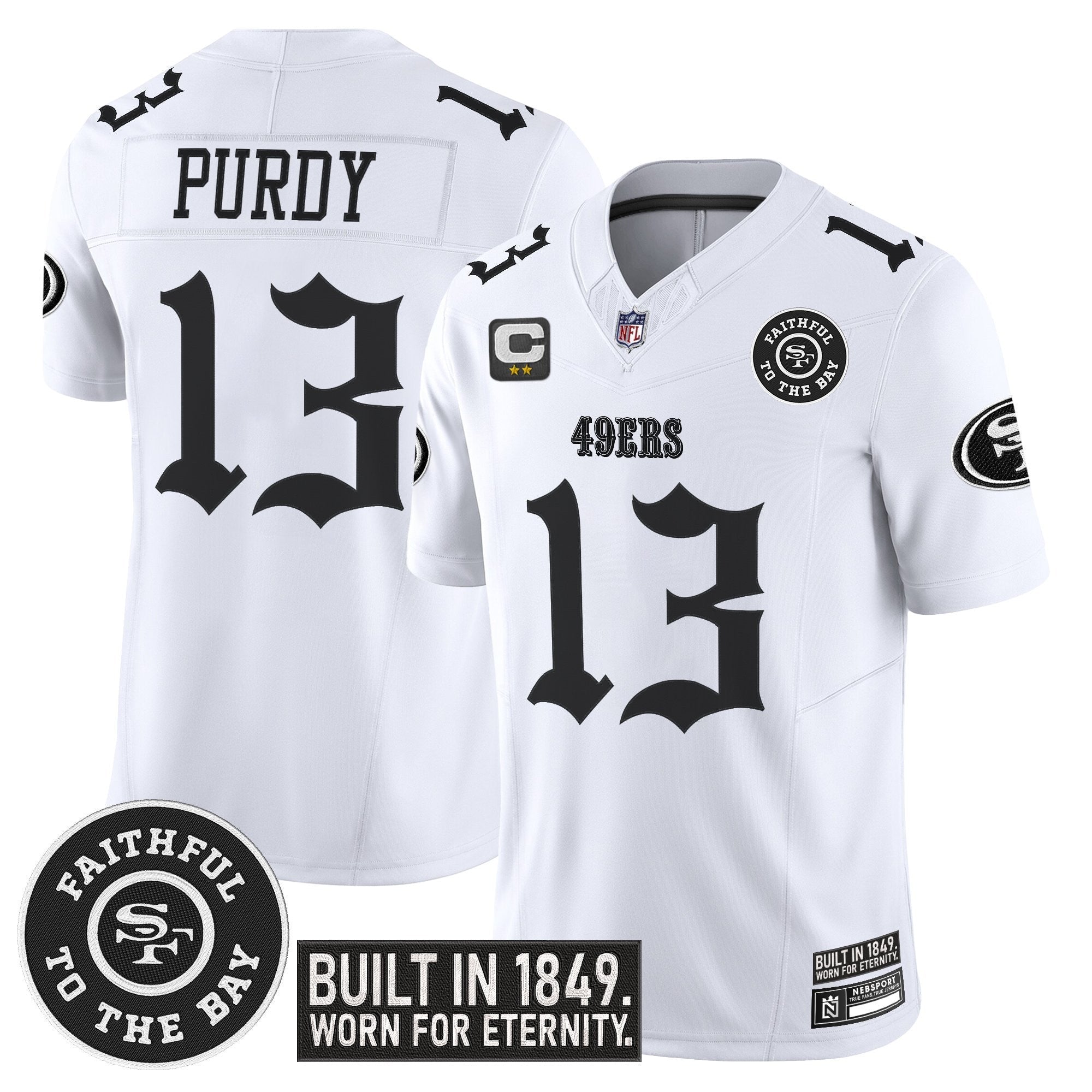 Men's San Francisco 49ers 'Fog City Gothic Edition' Vapor Limited Jersey V2 - All Stitched
