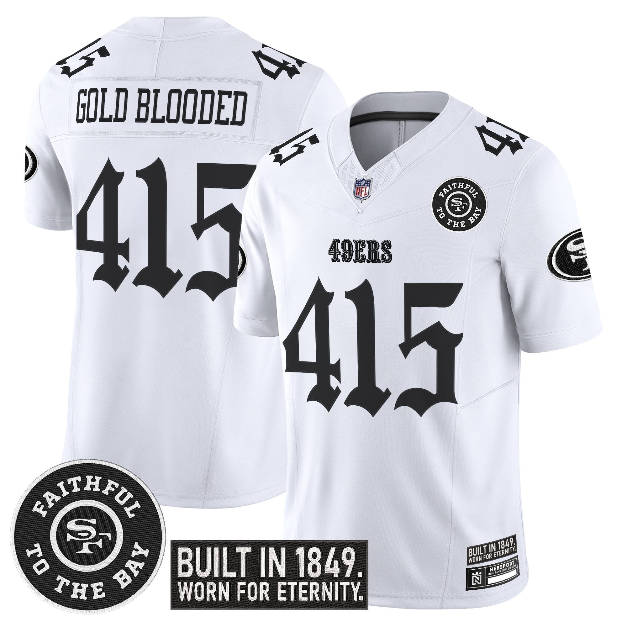 Men's San Francisco 49ers 'Fog City Gothic Edition' Vapor Limited Jersey V2 - All Stitched