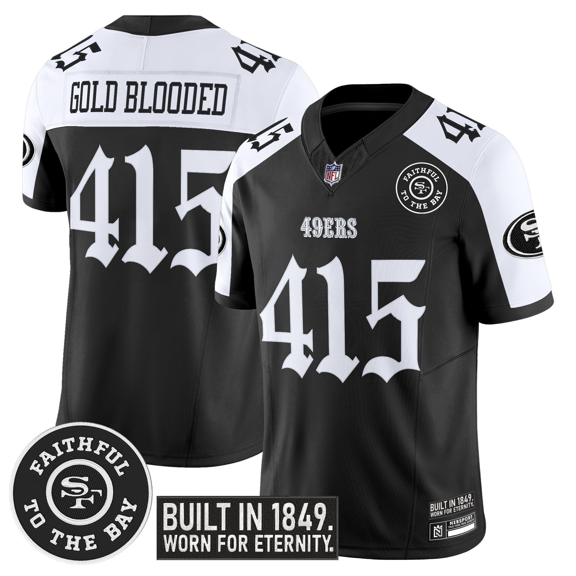 Men's San Francisco 49ers 'Fog City Gothic Edition' Vapor Limited Jersey V2 - All Stitched