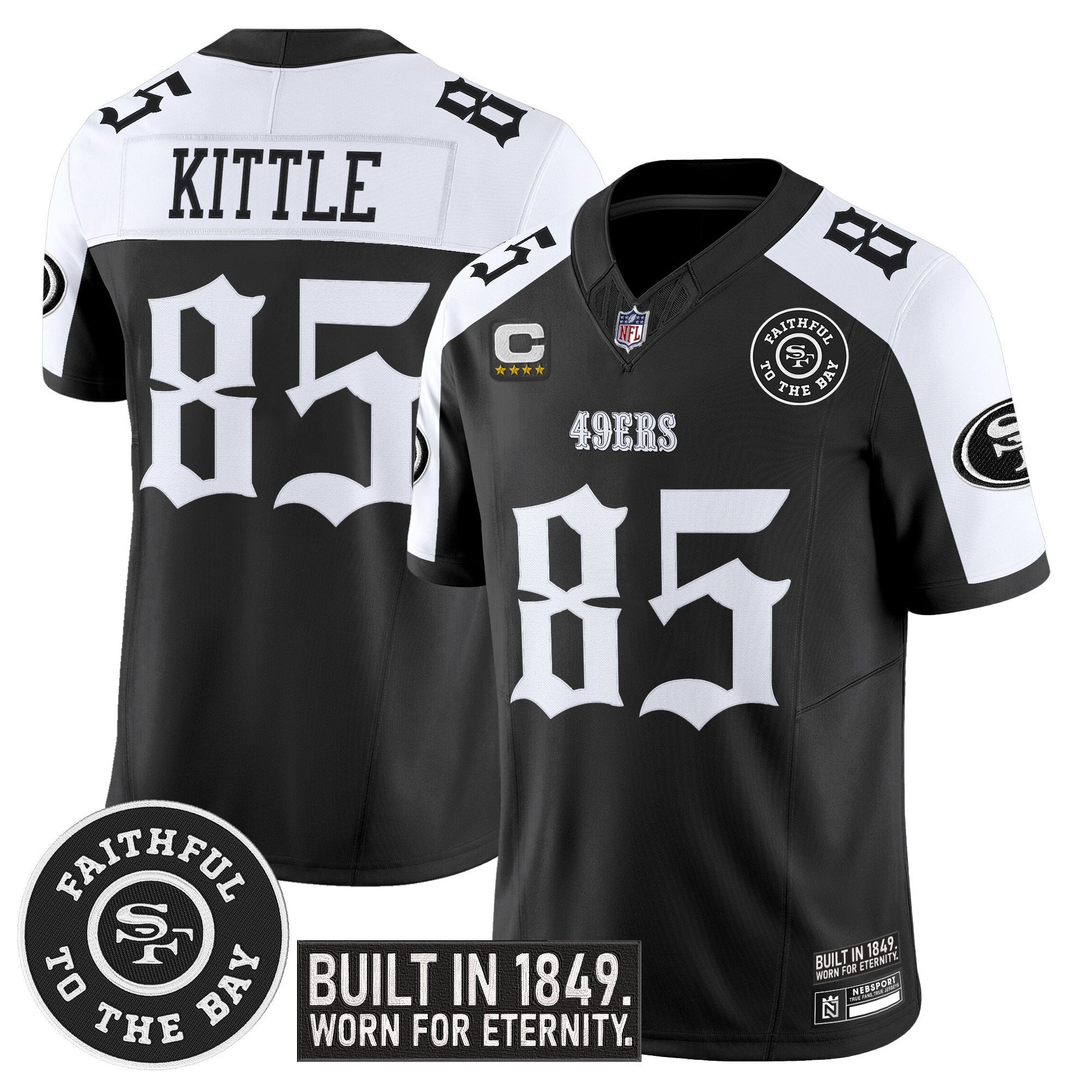 Men's San Francisco 49ers 'Fog City Gothic Edition' Vapor Limited Jersey V2 - All Stitched