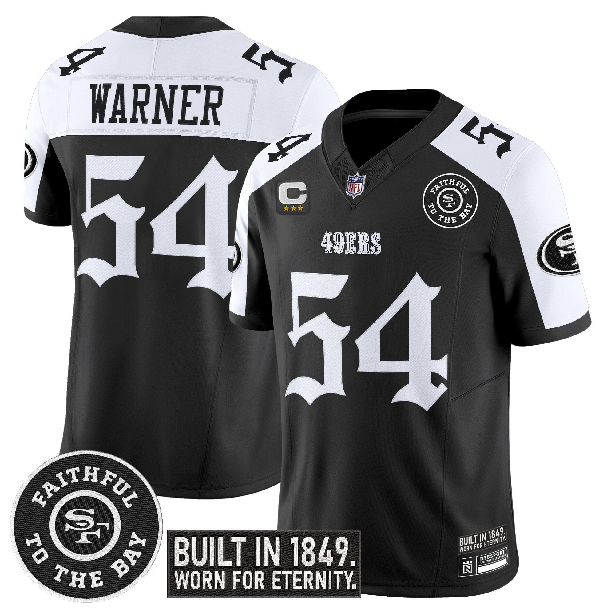 Men's San Francisco 49ers 'Fog City Gothic Edition' Vapor Limited Jersey V2 - All Stitched