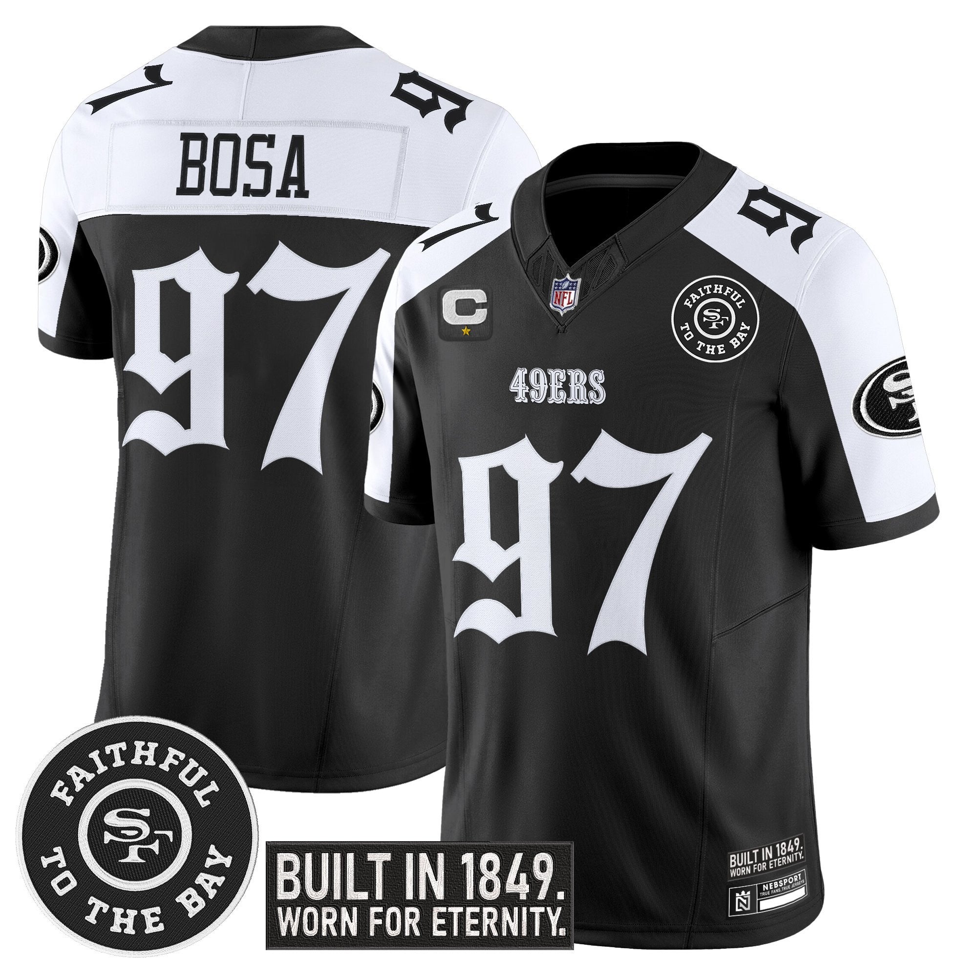 Men's San Francisco 49ers 'Fog City Gothic Edition' Vapor Limited Jersey V2 - All Stitched
