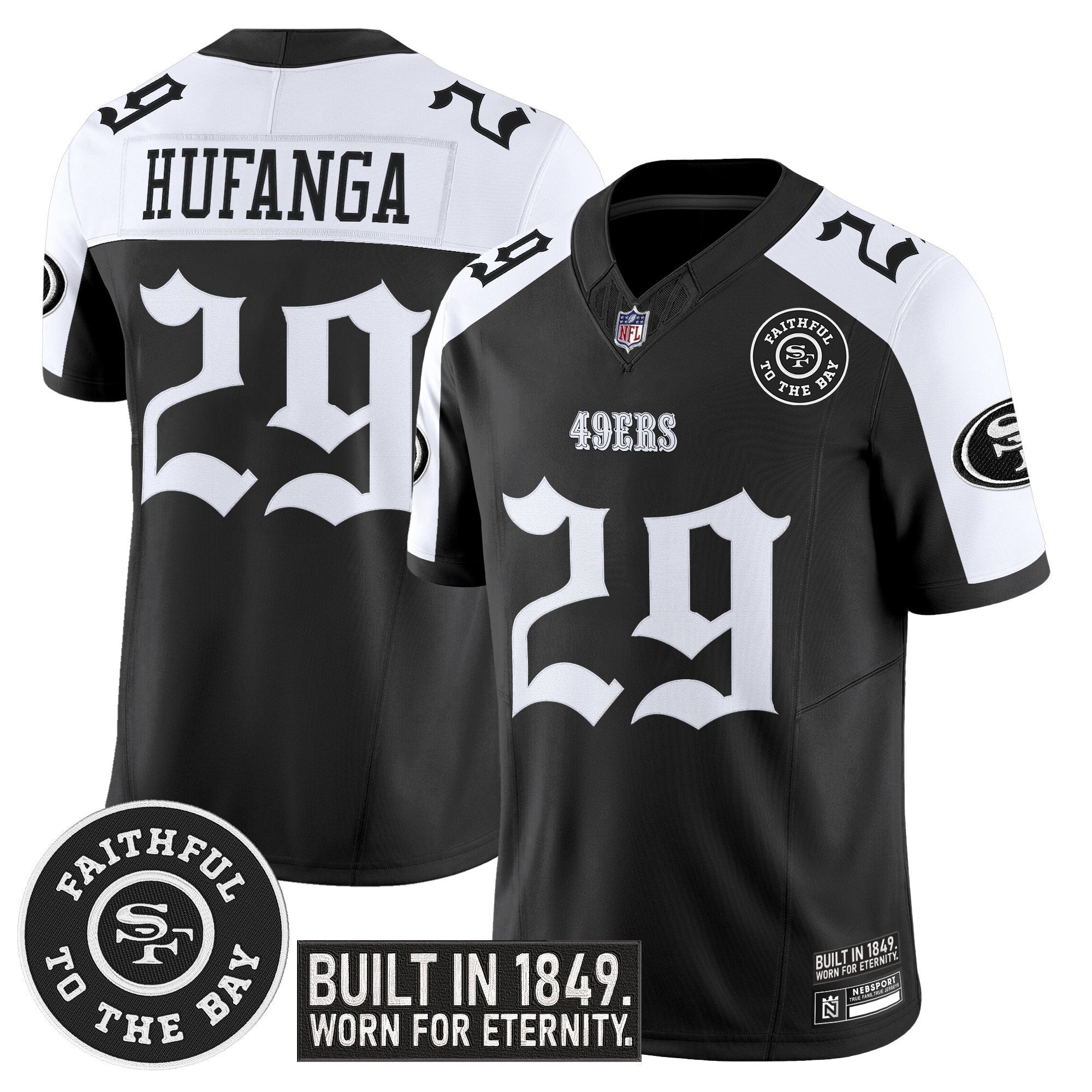 Men's San Francisco 49ers 'Fog City Gothic Edition' Vapor Limited Jersey V2 - All Stitched