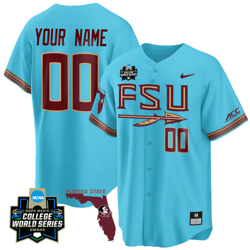 Custom Florida State Seminoles 2024 College World Series Vapor Premier Limited Jersey V2 - All Stitched