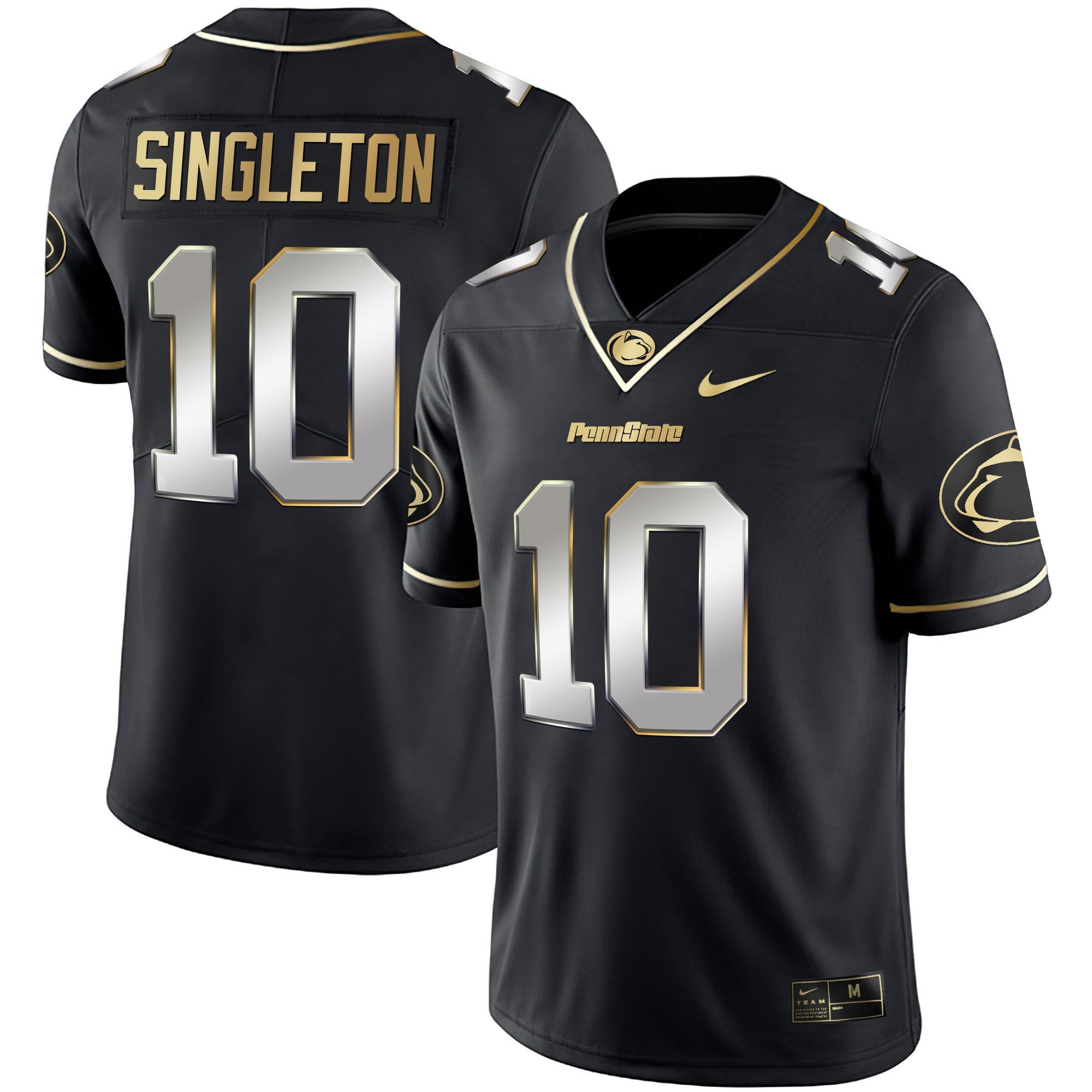 Men's Nittany Lions Black Limited & Gold Vapor Jersey - All Stitched