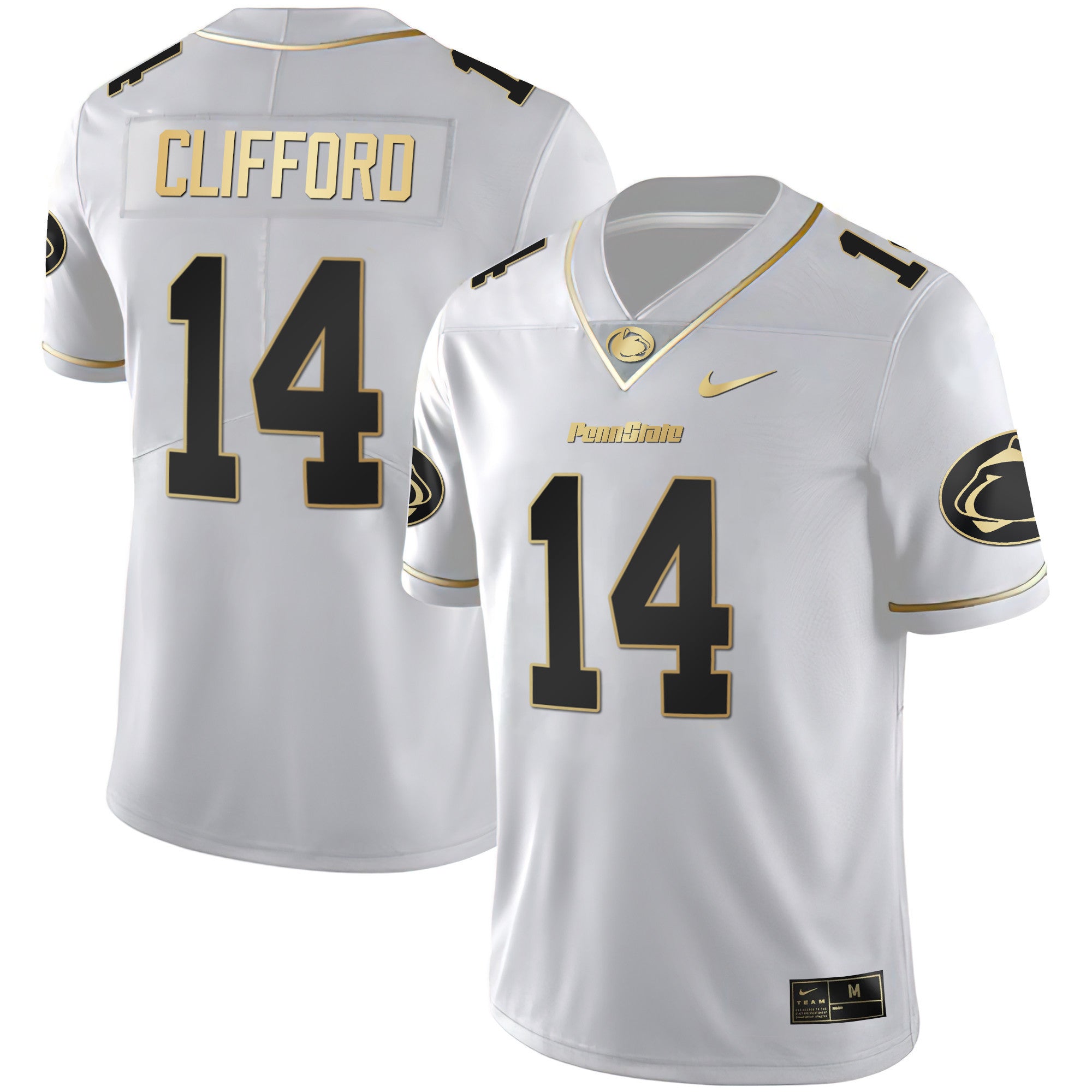 Men's Nittany Lions Black Limited & Gold Vapor Jersey - All Stitched